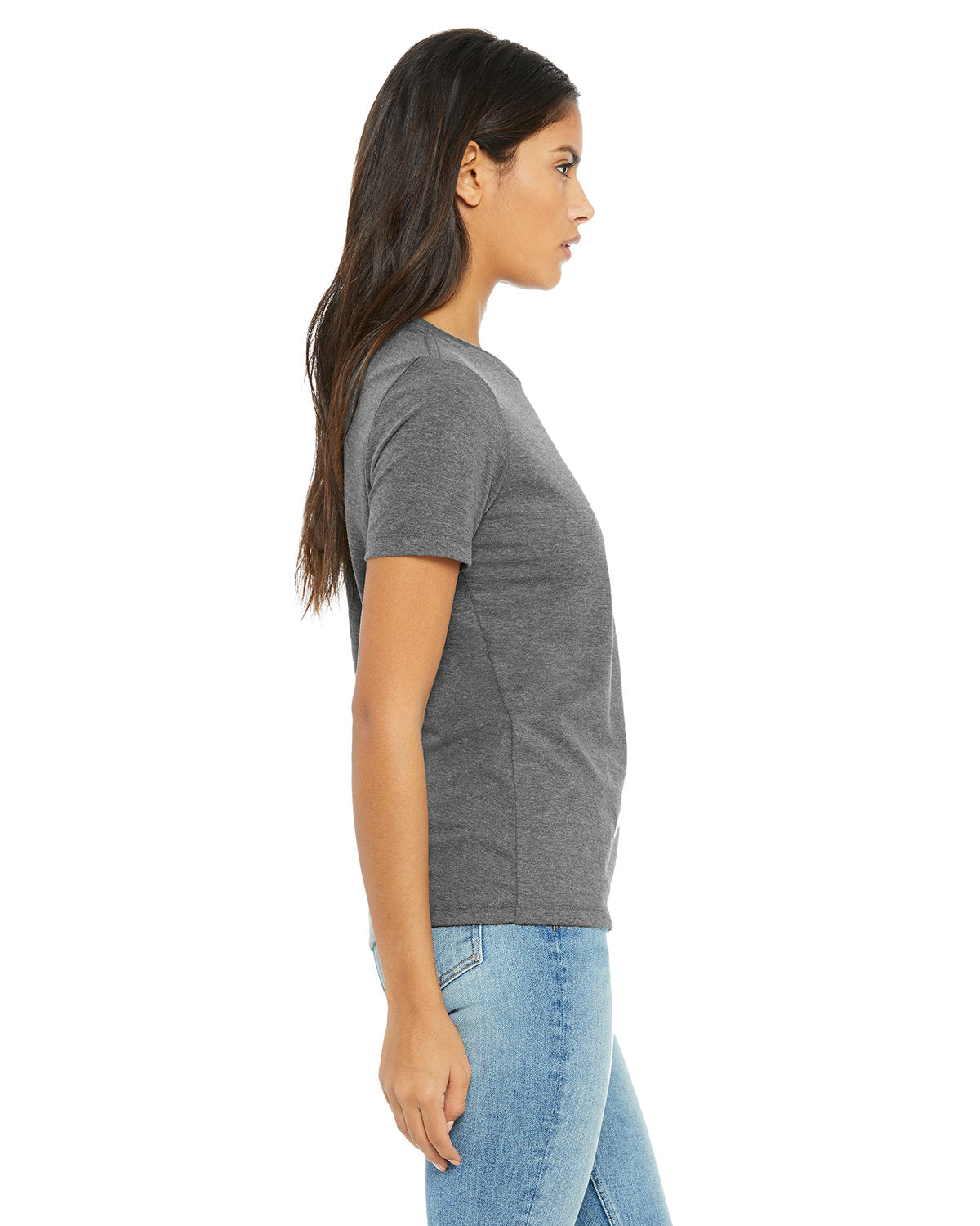 Bella + Canvas 6400CVC Women's Relaxed Fit Heather Short Sleeve T-Shirt - Soft Cotton Blend Tee for Casual Wear, Gym & Everyday Comfort