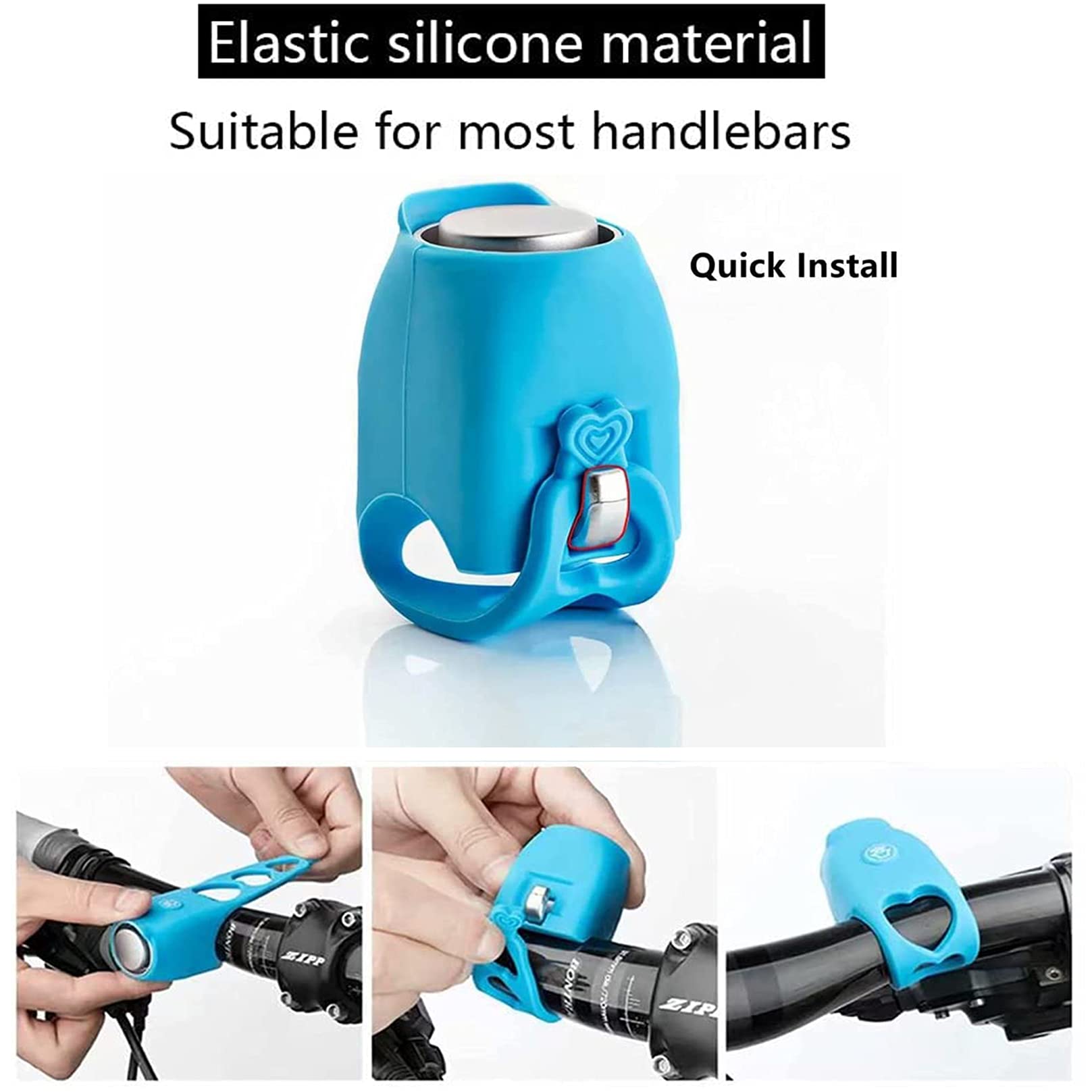 100dB Super Loud Electric Bike Horn - Waterproof Bicycle Bell with Multiple Sound Modes for Adults & Kids - Perfect for Bikes, Scooters & Cycling Safety Accessories - Ideal for Urban Commuting, Mountain Biking & Family Rides