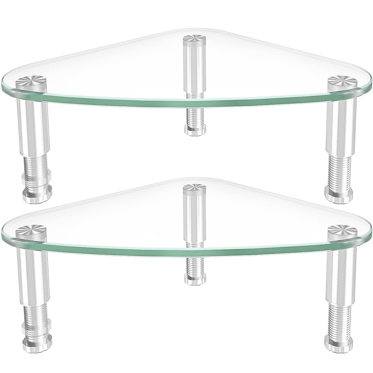 Hemudu 2 Pack Monitor Stand Riser - Adjustable Triangle Corner Desktop Stand for Computer Monitor & Laptop, Ergonomic HD01T-203 - Perfect for Home Office, Gaming Setup & Workspace Organization