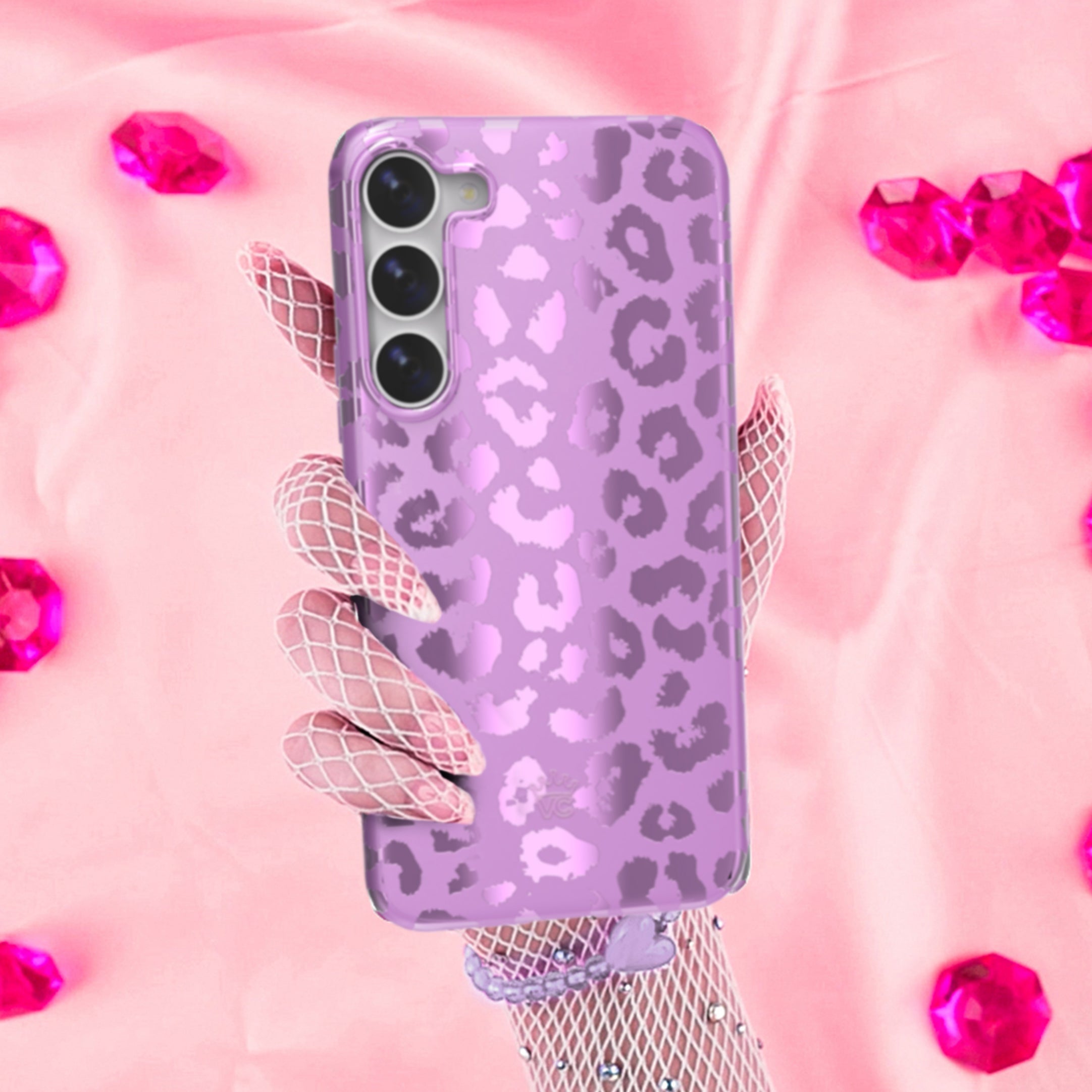 Stylish Amethyst Leopard Print Samsung Phone Case - Trendy Protective Cover for Galaxy S Series | Perfect for Everyday Use & Fashion Accessories