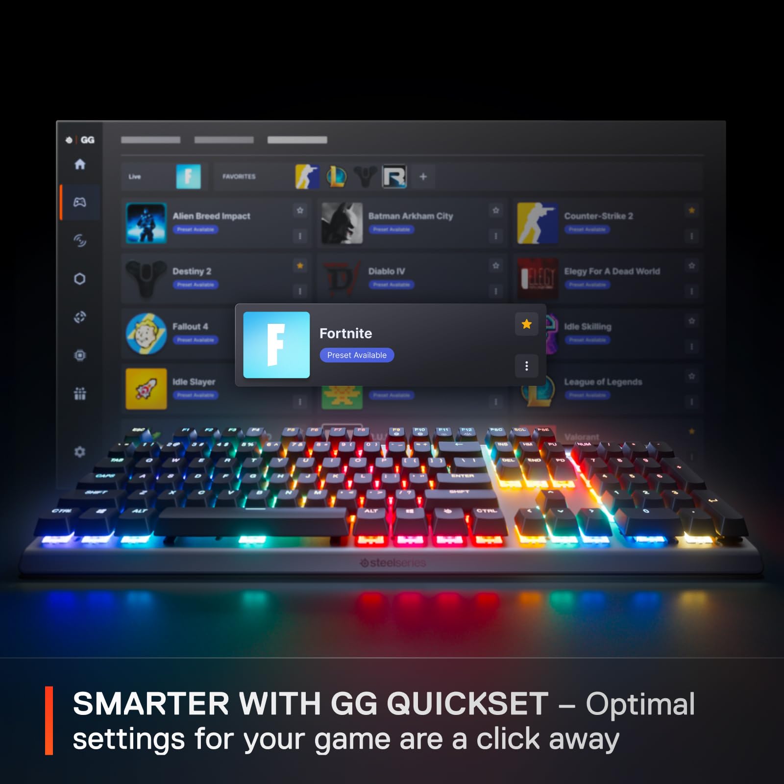 SteelSeries Apex Pro Gen 3 Gaming Keyboard with OmniPoint 3.0 HyperMagnetic Switches - Adjustable Actuation & Rapid Trigger - RGB Backlit, PBT Keycaps, OLED Display - Perfect for FPS, MOBA & Esports Gaming