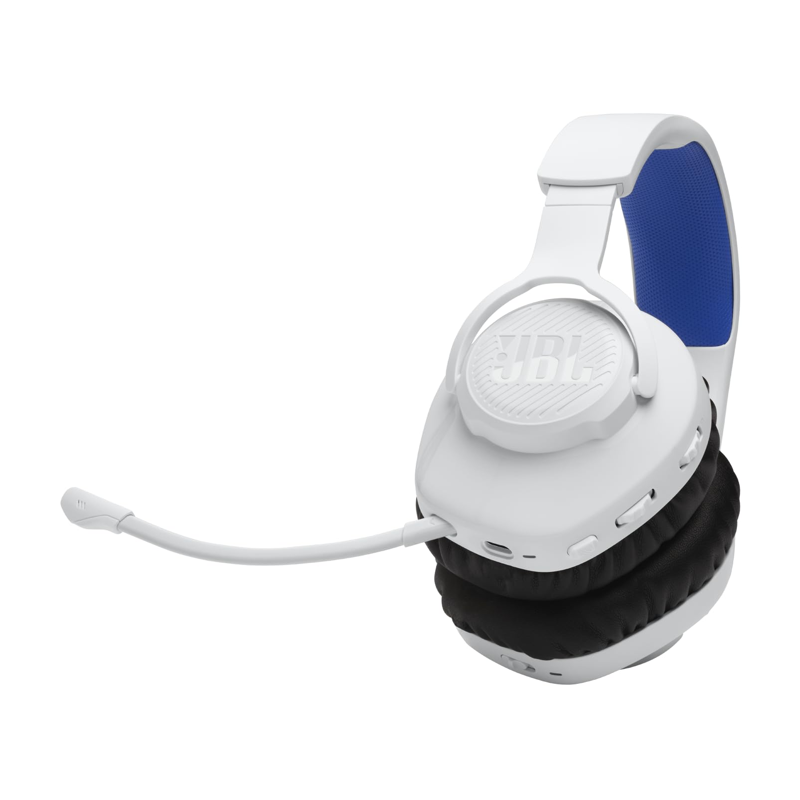 JBL Quantum 360P Wireless Gaming Headset for PS5 - Over-Ear Headphones with Detachable Mic, 22H Battery, Memory Foam Ear Cushions, 3D Audio Support | Perfect for Console Gaming & Online Chat (White)