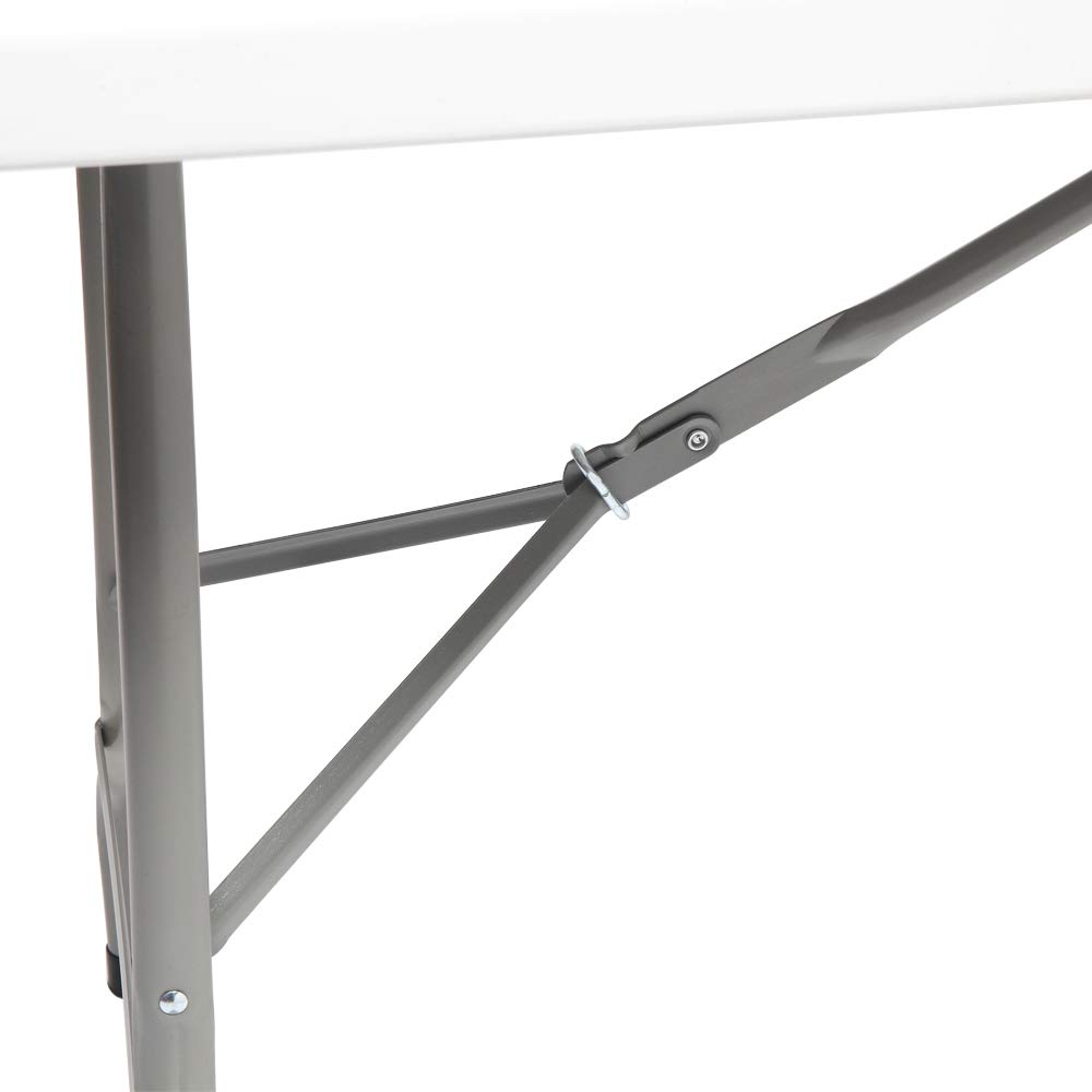 Foldable 6-Foot Plastic Utility Table - Heavy Duty Folding Table for Kitchen, Outdoor Parties, Weddings, Picnics & Camping (72.05 x 29.92 x 29.13 Inches) | Portable Dining Table, Card Table & Commercial Use Surface for Events, Tailgating & Home Organization