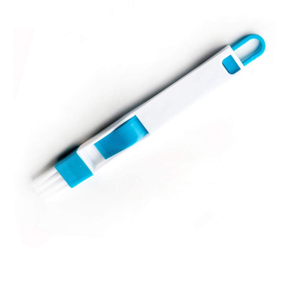 Small Scrub Brush Set for Vents, Keyboards & Window Tracks - Handheld Cleaning Tools (Blue)