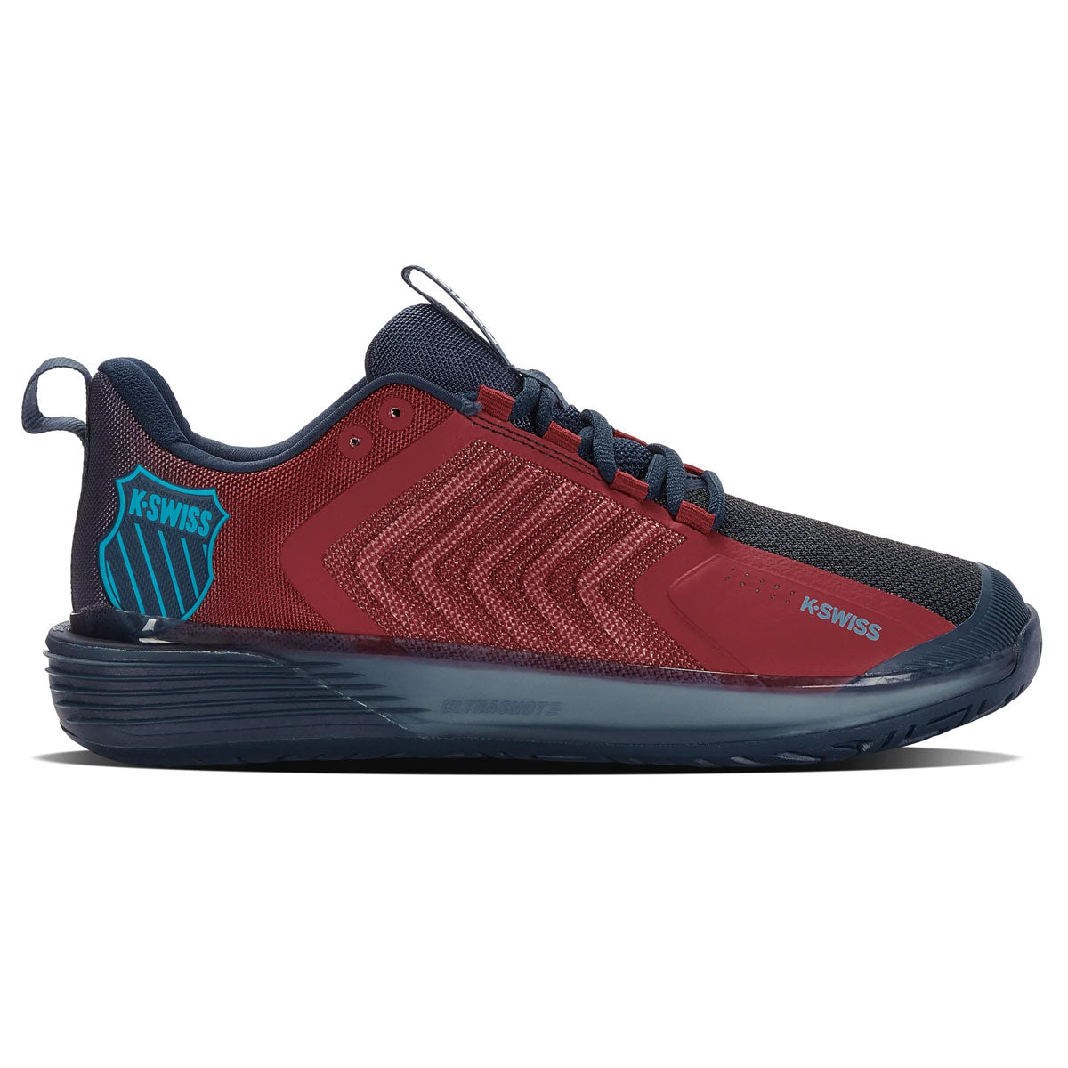 K Swiss Ultrashot 3 Men's Tennis Shoes - Red & Blue | Lightweight Performance Court Shoes for Men | Perfect for Tennis, Pickleball & Casual Wear