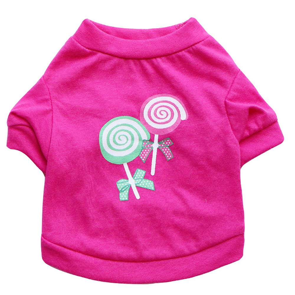 Cute Printed Dog Tops - Sleeveless Summer Sweatshirts for Small Dogs & Cats | Pet Apparel for Girls & Puppies | Perfect for Outdoor Walks & Photo Shoots