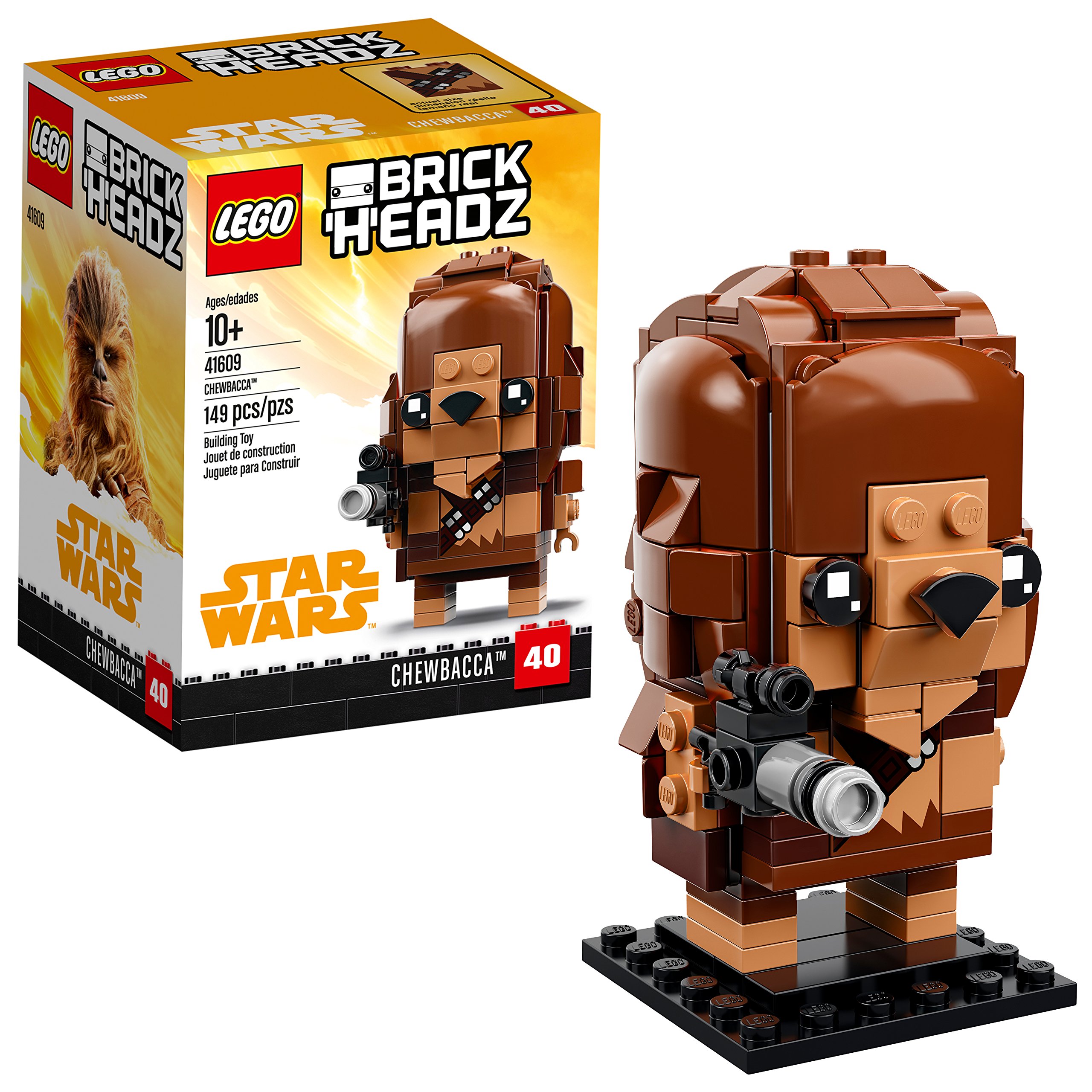 LEGO BrickHeadz Chewbacca 41609 Star Wars Building Kit (149 Pieces) - Perfect for Collectors, Gifts & Kids Play | Build & Display Your Favorite Star Wars Character