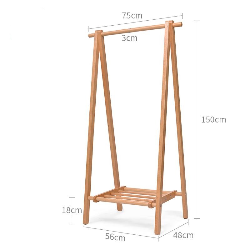 Stylish Grey Wooden Coat Rack - Japanese Inspired Freestanding Clothes Hanger for Entryway, Bedroom & Closet Organization - Perfect for Hanging Coats, Hats, Bags & Accessories