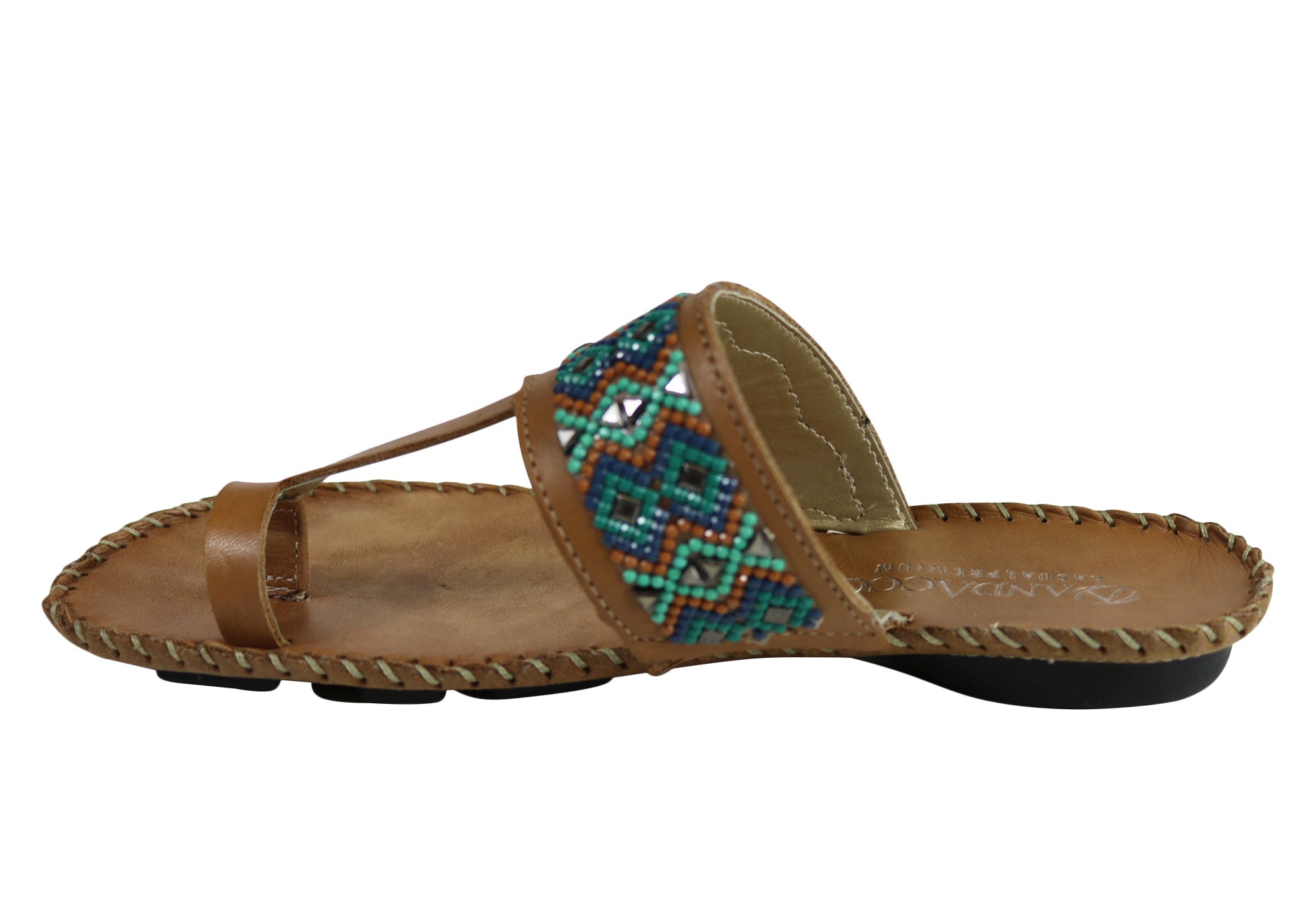 Andacco Zenia Women's Comfortable Leather Sandals - Brazilian Made Flip Flops for Beach, Travel & Summer Outfits