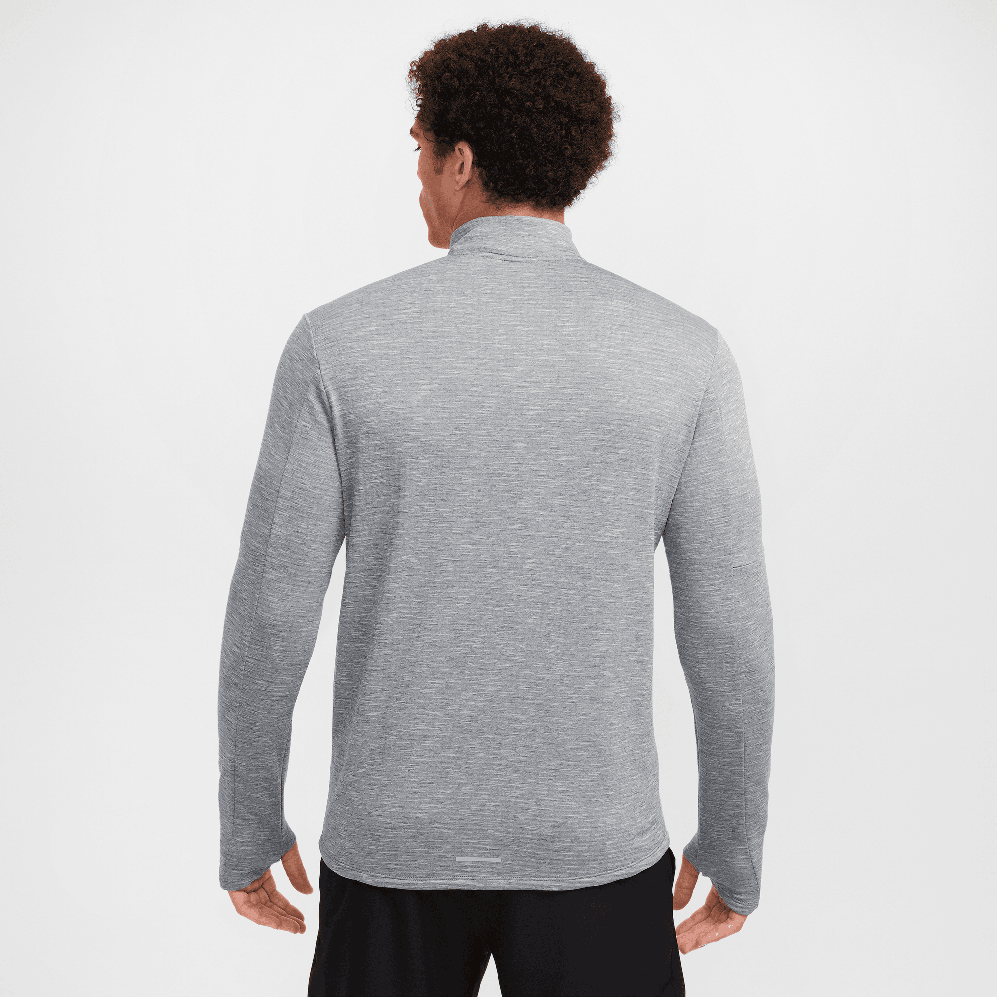 Nike Men's Therma FIT Element Water Repellent 1/2 Zip Running Top - Smoke Grey/Light Smoke Grey/Reflective Silver - Cold Weather Running Jacket for Outdoor Jogging & Winter Training
