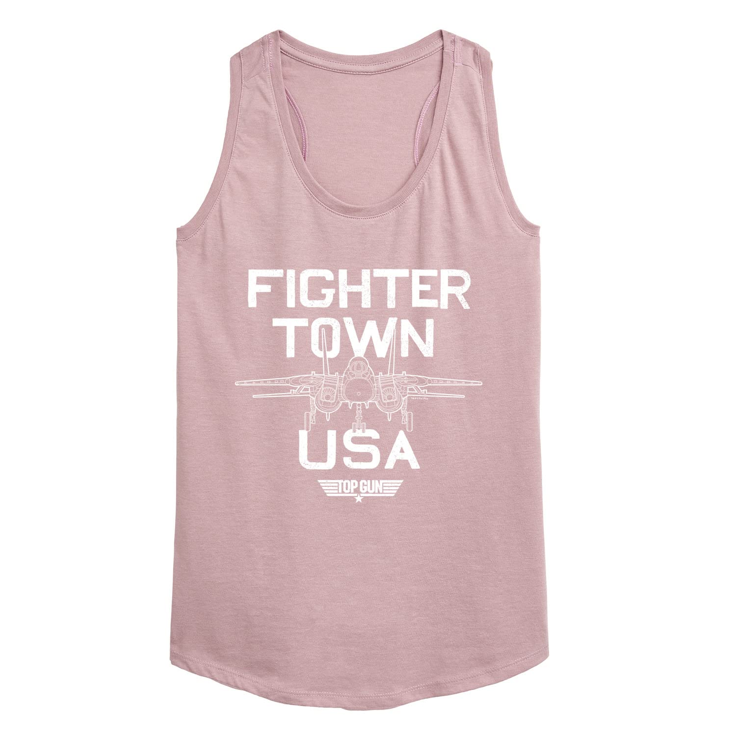 HYBRID APPAREL Top Gun Fighter Town Women's Racerback Tank Top - Soft Cotton Workout & Casual Wear for Gym, Running, and Everyday Style