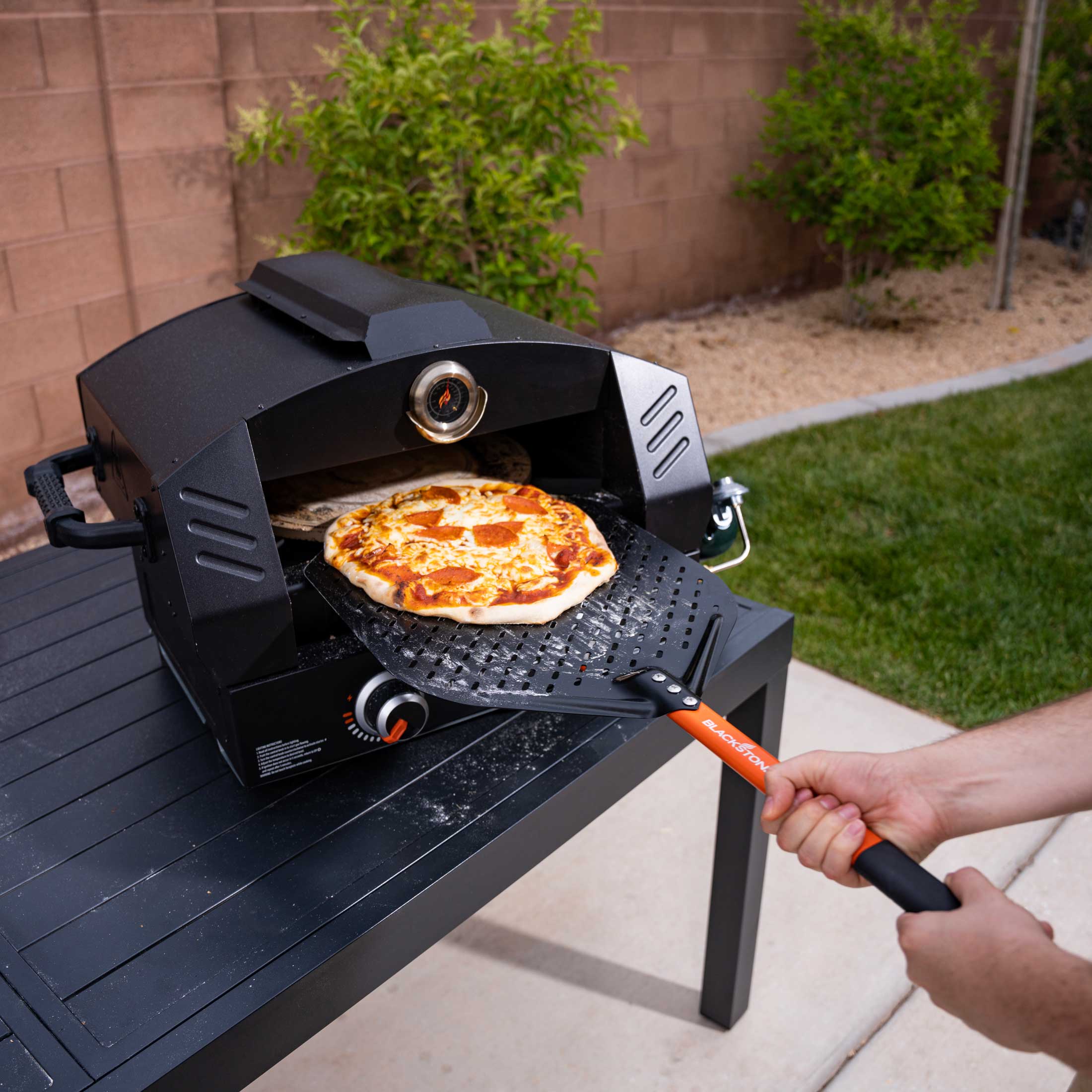 Perforated Aluminum Pizza Peel - Professional Pizza Paddle for Wood Fired Ovens, Perfect for Home Chefs & Restaurants - Ideal for Baking, Serving & Transferring Pizzas