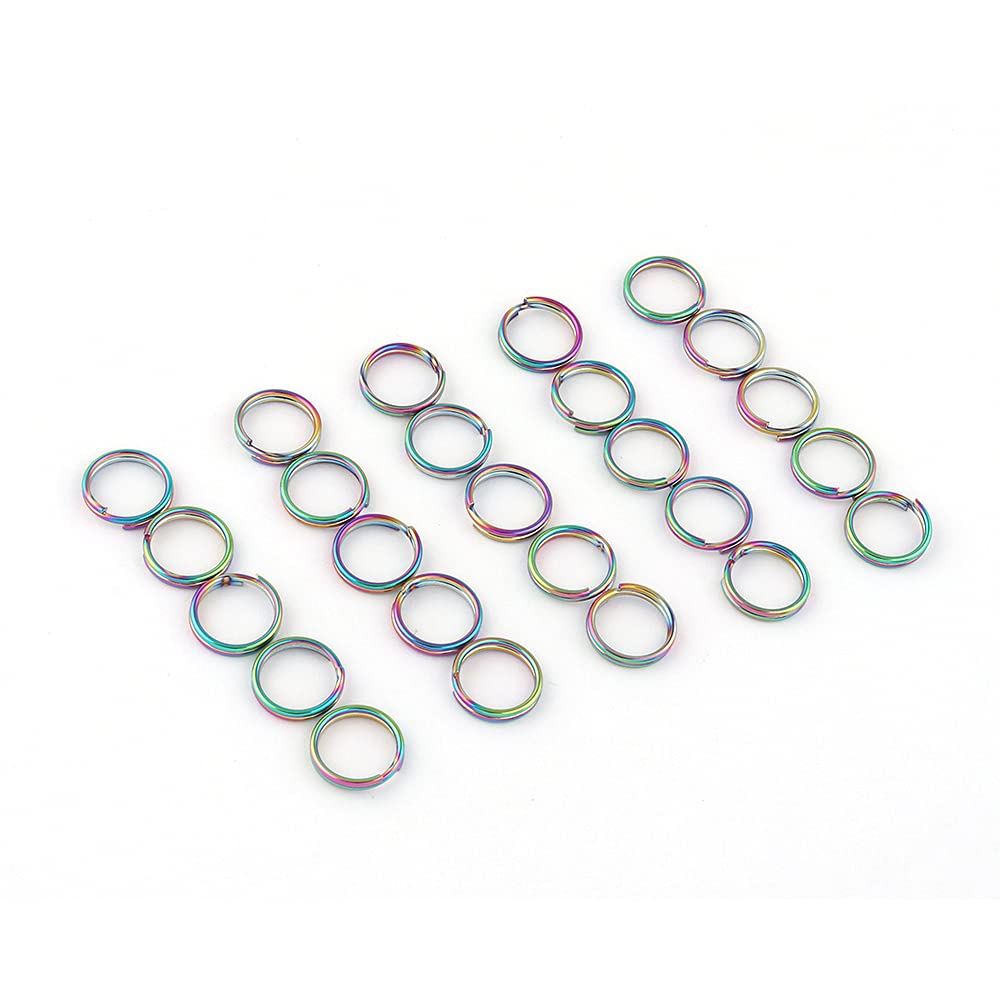 Round Split Key Ring Keychain Holder - Durable Metal Keychain Clasp for Keys, Jewelry, and Purse Charms - Perfect for Organizing Keys, DIY Crafts, and Accessories
