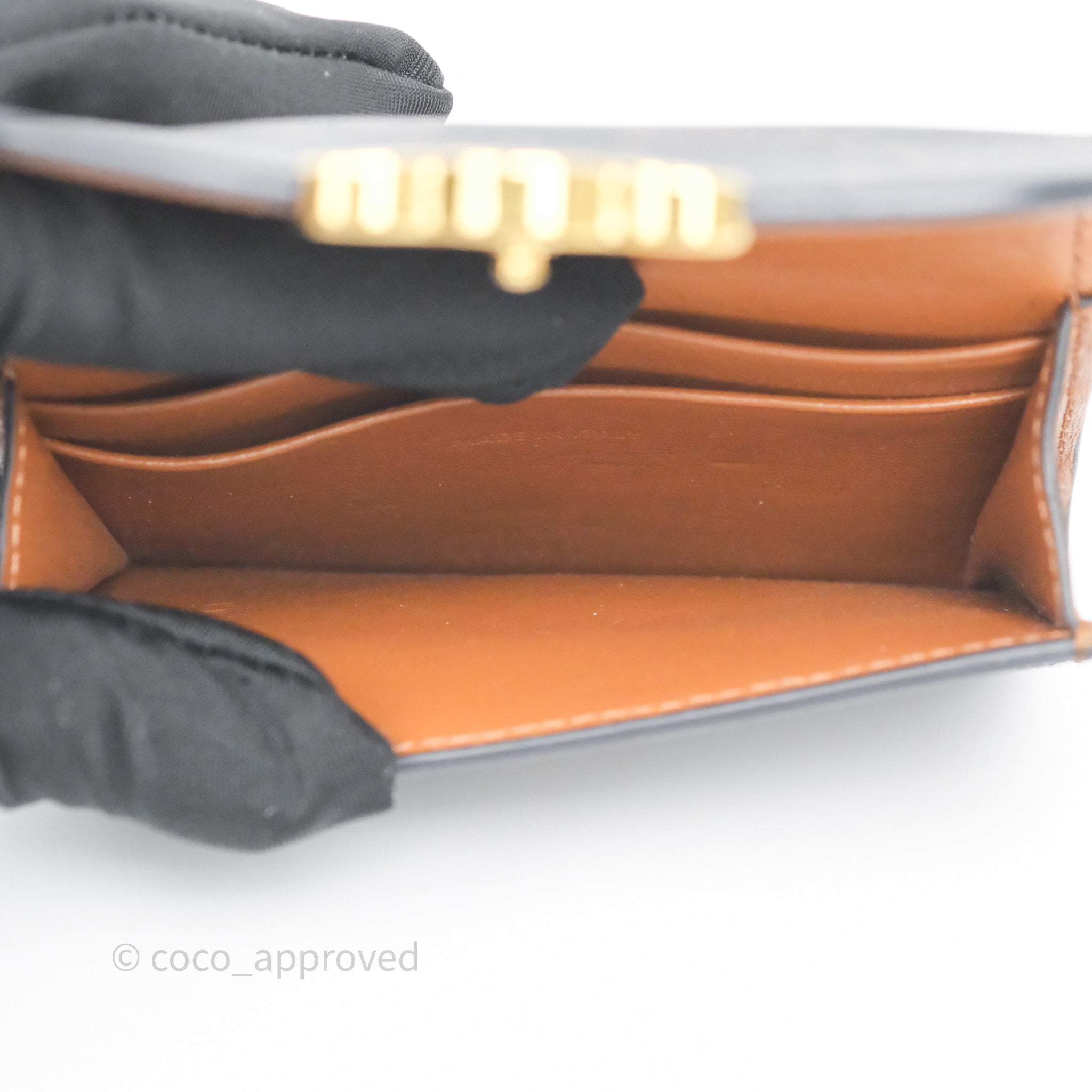Celine Triomphe Canvas Card Holder with Flap - Tan Leather Wallet for Women | Perfect for Everyday Use & Travel Essentials