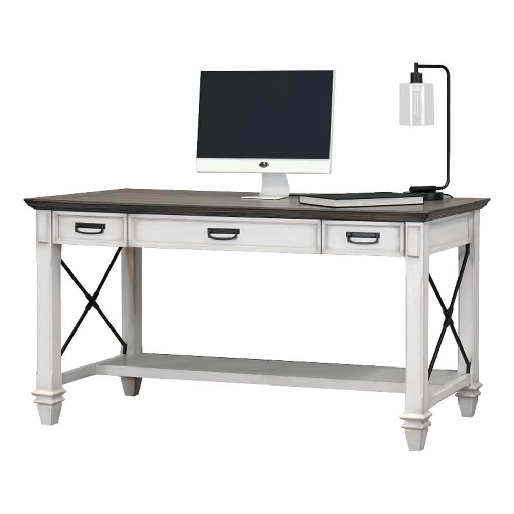 Martin Furniture Writing Table - White Modern Home Office Desk for Study, Work & Writing | Compact Computer Desk for Small Spaces & Apartments