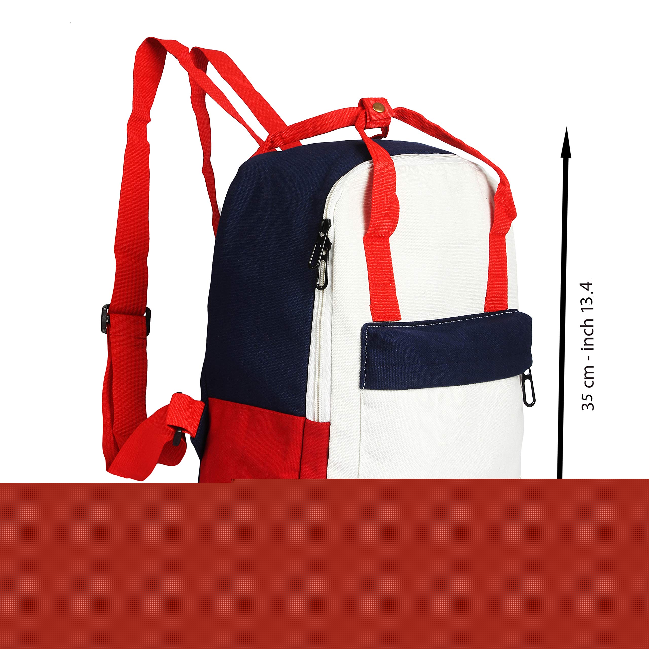 INSTABUYZ Lightweight Fabric Backpack for School, College & Office - Durable Unisex Bookbag for Boys & Girls - Perfect for Daily Use, Travel & Outdoor Activities