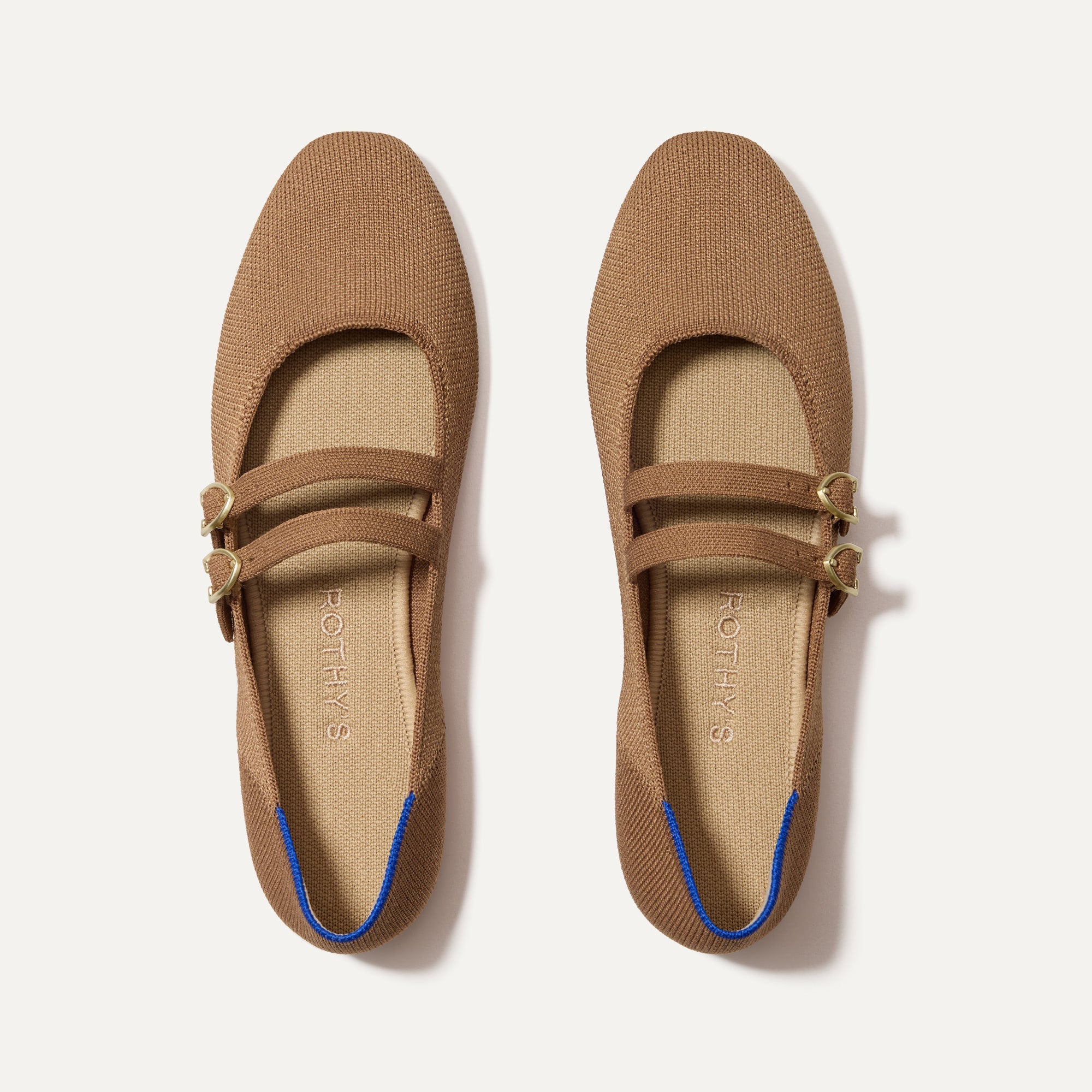 Stylish Double Buckle Mary Jane Shoes in Java Chip - Comfortable & Fashionable Women's Flats for Work, Casual Wear & Special Occasions