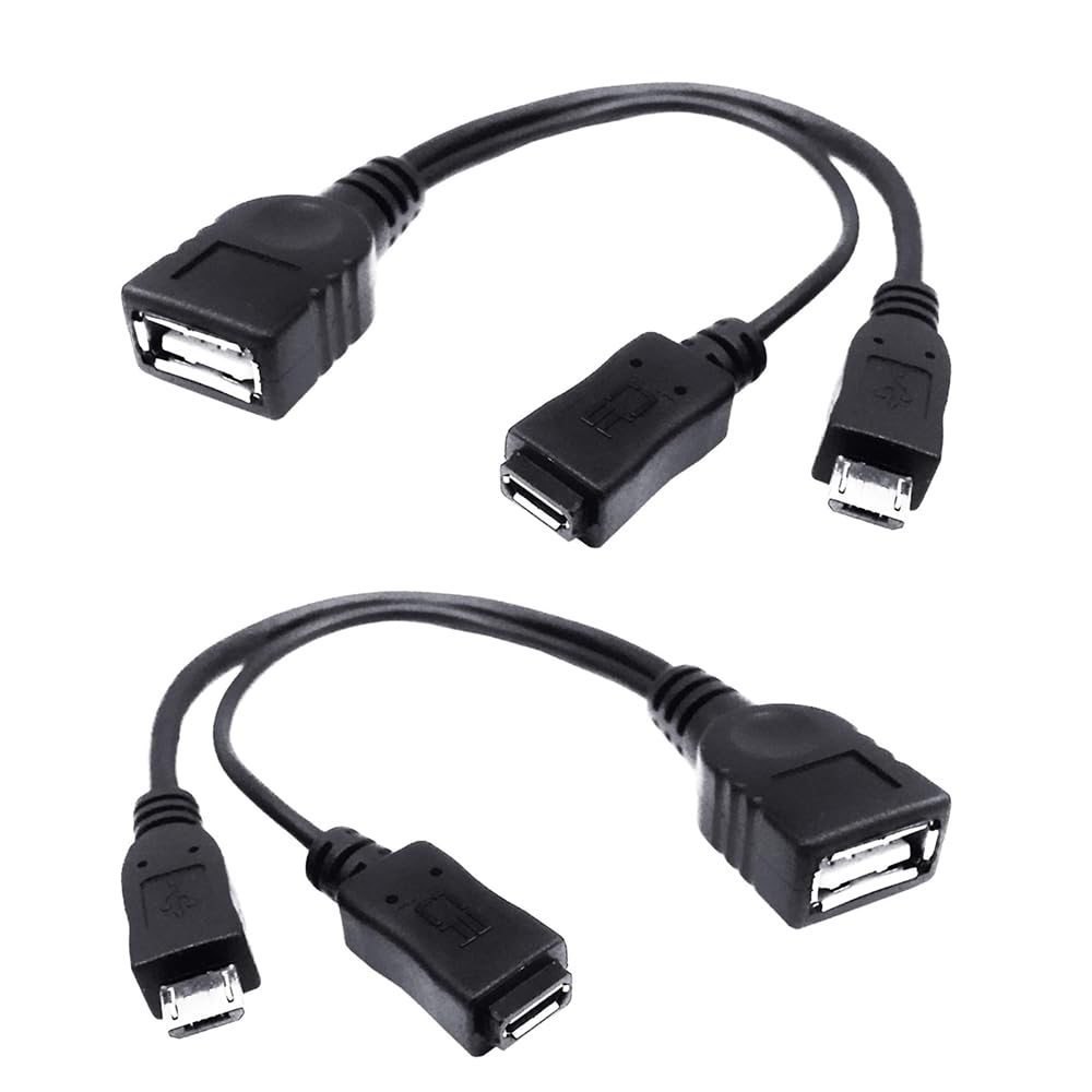 PRO OTG Power Cable for Yota YotaPhone - Micro USB to USB Adapter for Charging & Data Transfer - Connect USB Drives, Keyboards & More to Your Phone - Perfect for Travel, Work & Home Use