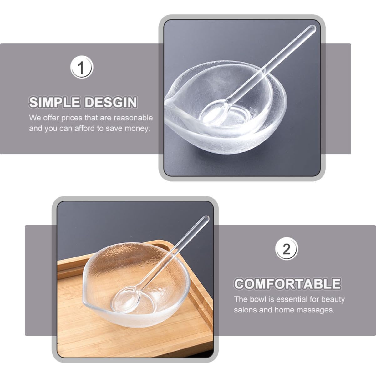 Premium Glass Facial Mask Mixing Bowl for DIY Beauty Treatments - Salon & Home Use - Perfect for Mixing Masks, Scrubs & Skincare Products