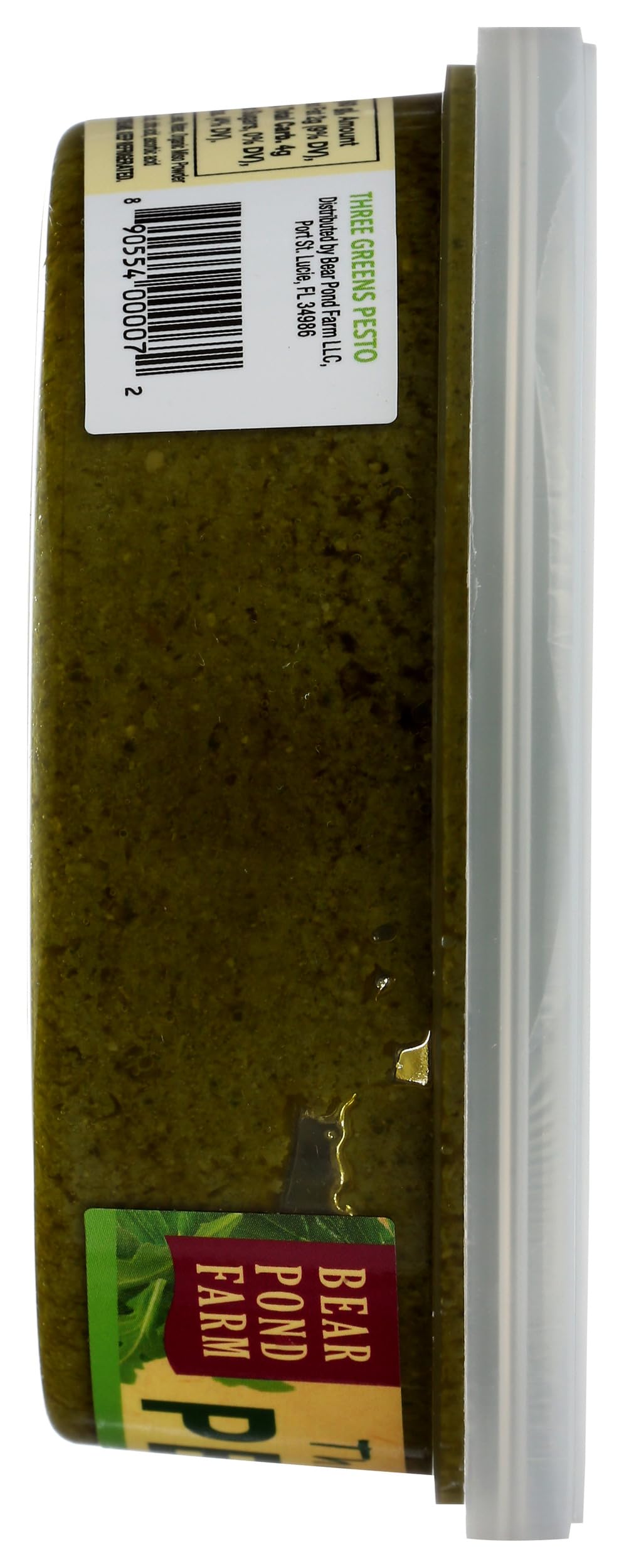 BEAR POND FARM Organic 3 Greens Pesto Sauce - 6.5 Oz Jar | Vegan, Gluten-Free Basil Pesto Spread for Pasta, Pizza, Sandwiches & Salads | Gourmet Italian Cooking & Meal Prep