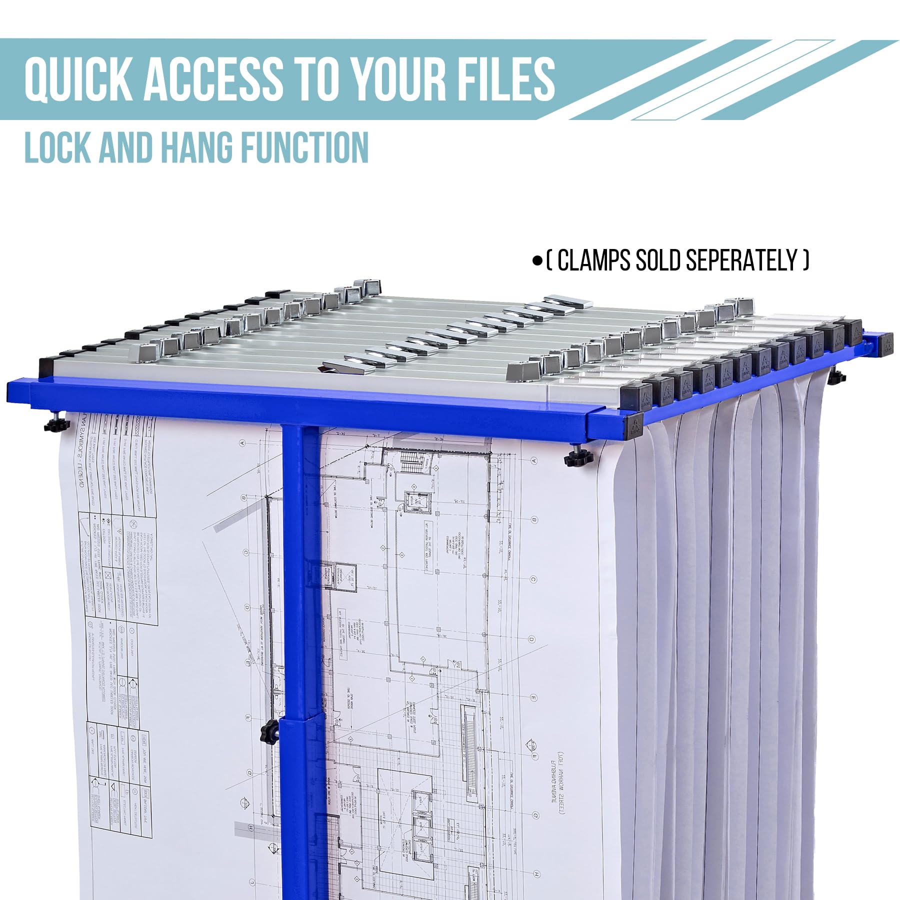 Adir Adjustable Blueprint Holder - Portable Construction Plan Organizer for Jobsite & Office - Perfect for Architects, Engineers, and Contractors
