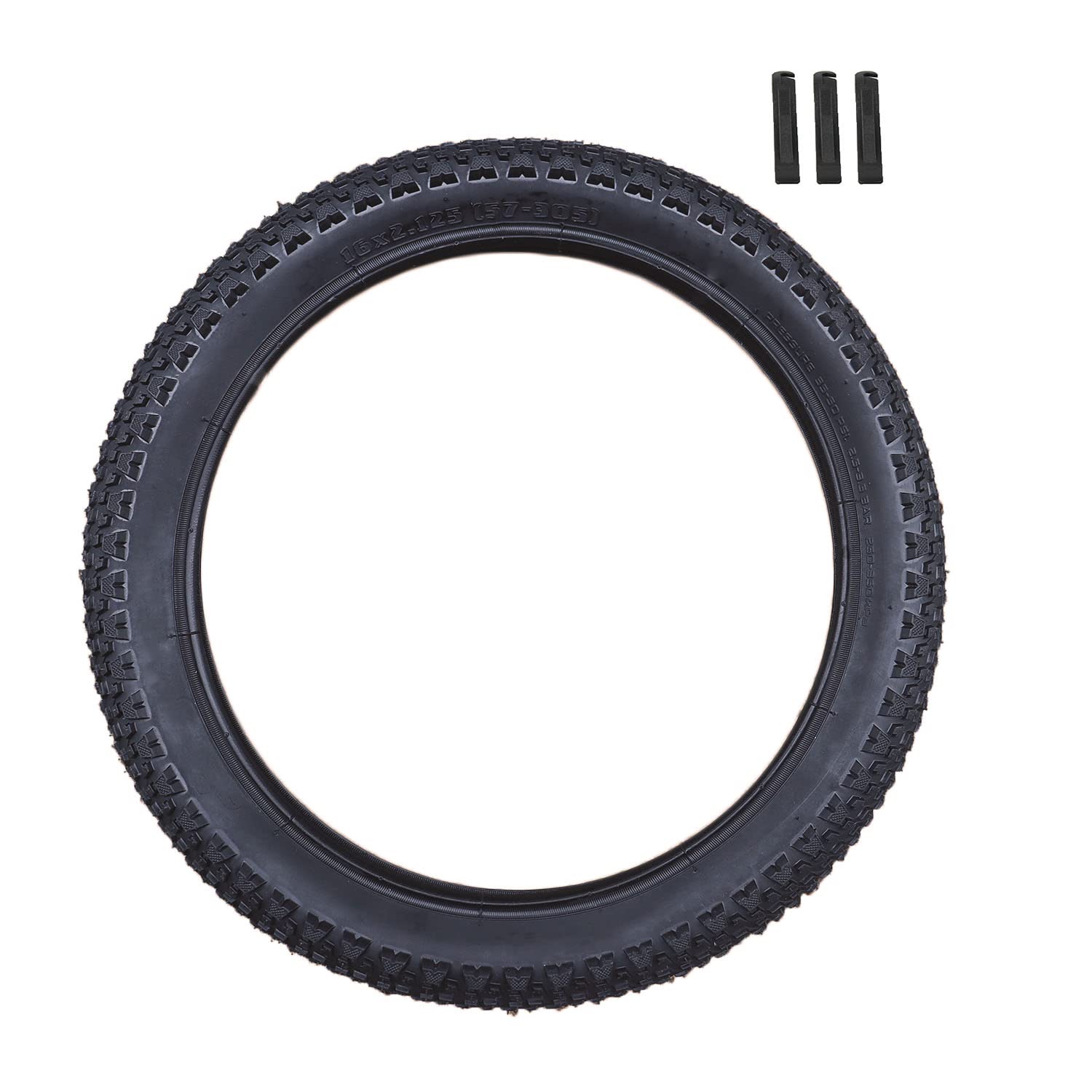 16 Inch BMX Bike Tire 16x2.125 (57-305) - Durable Bicycle Replacement Tyres for BMX, Folding & Road Bikes - Perfect for Stunt Riding, Commuting & Urban Cycling