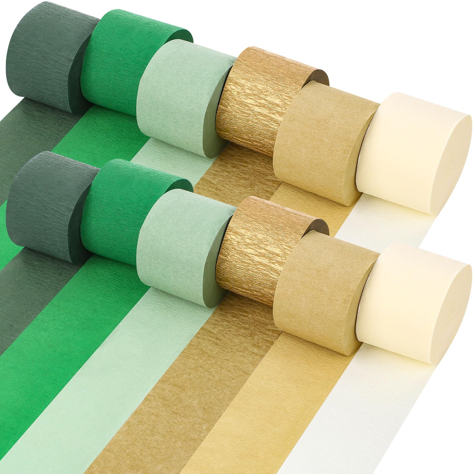 12 Rolls Crepe Paper Streamers - 12 Vibrant Colors Party Decorations for Birthday, Graduation, DIY Crafts, Boho Wedding & St. Patrick's Day | Perfect for Ceiling Decor, Photo Backdrops & Party Garlands