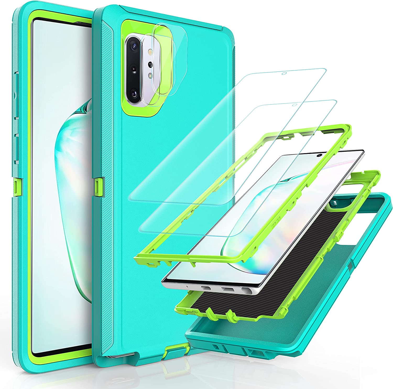 Samsung Galaxy Note 10 Plus Heavy Duty Protective Case - Shockproof & Scratch Resistant Cover for Everyday Use, Travel, and Outdoor Activities