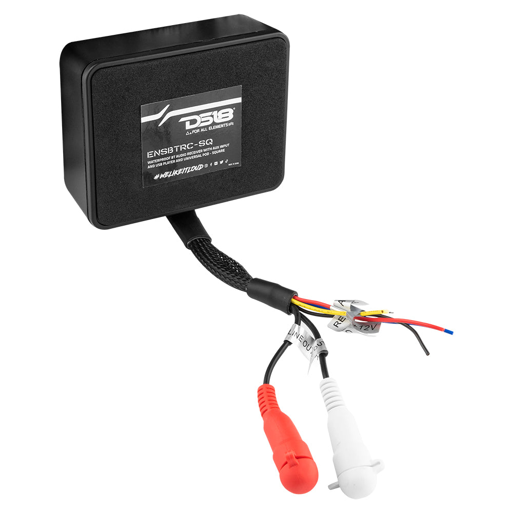 Waterproof Bluetooth Marine & Powersports Receiver Enclosure with AUX Input, USB Player & Controls - Perfect for Boats, ATVs, Motorcycles & Outdoor Adventures