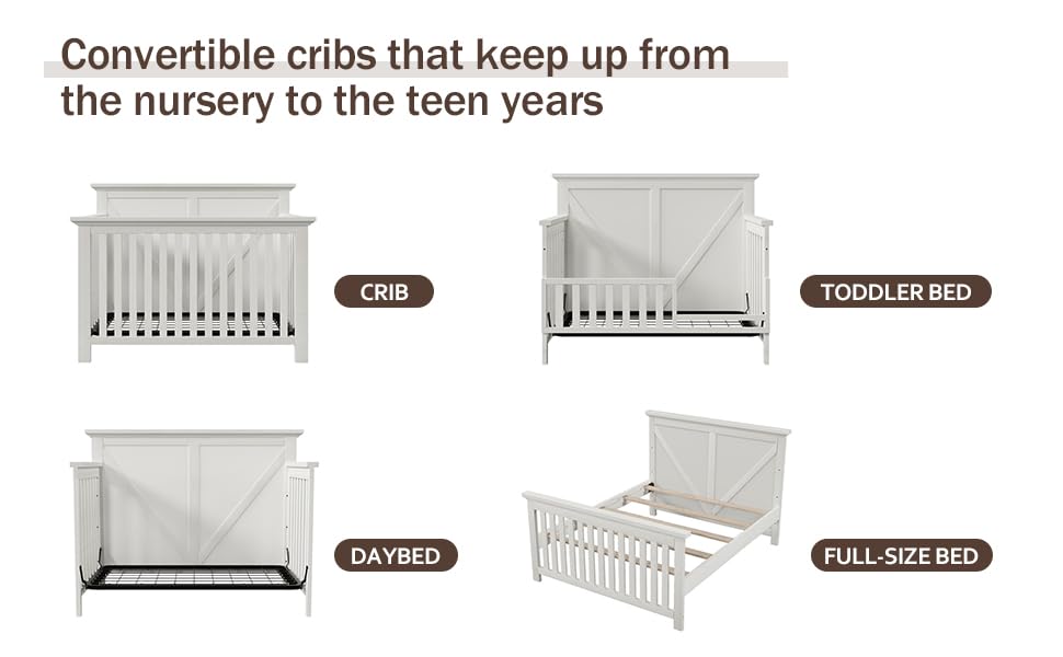 Merax Convertible Crib Bed Guard Rails - Safety Bed Rails for Toddler Beds, White | Perfect for Baby to Toddler Transition & Nighttime Protection