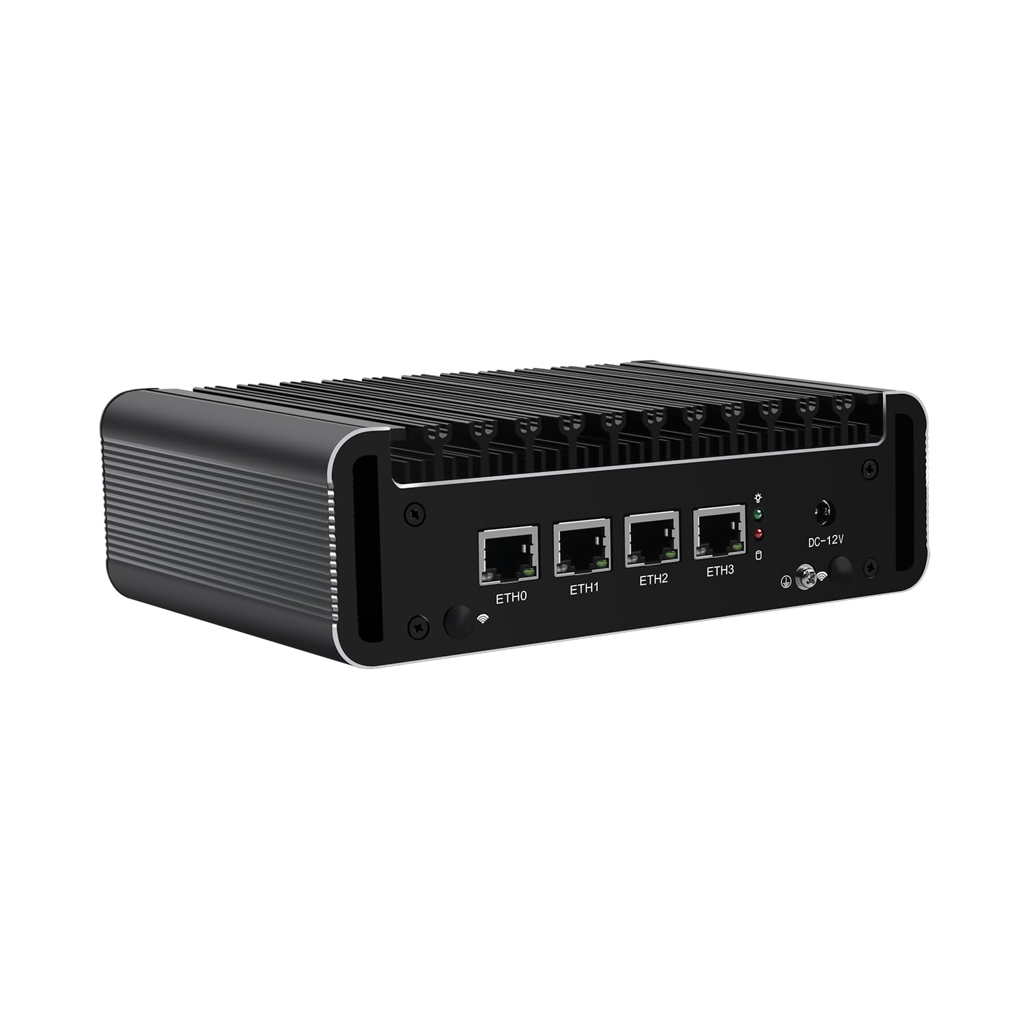 HUNSN Mini PC Firewall Appliance - Intel Celeron N5095, 8GB RAM, 128GB SSD, 4x 2.5GbE LAN, Fanless Design for Mikrotik, OPNsense, VPN Router | Perfect for Home Office Network Security & Small Business Firewall Solutions