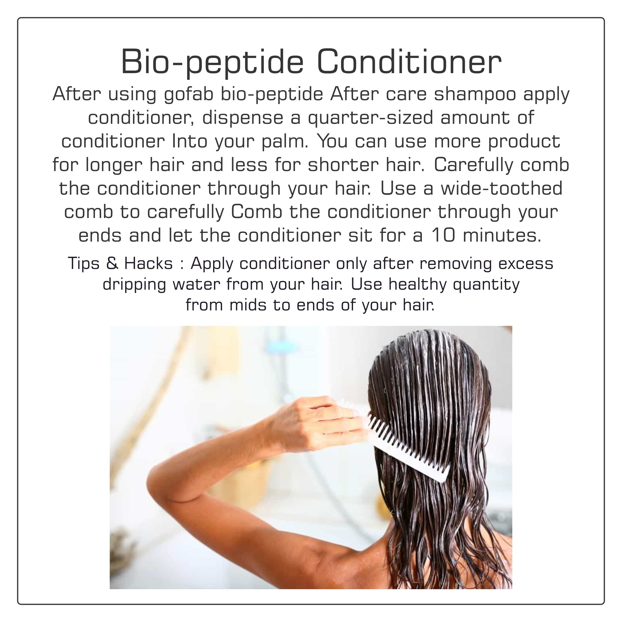 GOFAB Professional Biotin Collagen Peptide Shampoo & Conditioner Set - 275ml for Damaged Hair Repair, Root Strengthening & Intense Hydration | Salon-Quality Hair Care for Dry, Brittle & Color-Treated Hair