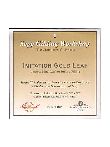 Sepp Metal Composition Leaf Gold - 24K Gold Leaf Sheets for Gilding, Art & Crafts (Pack of 2) - Perfect for DIY Projects, Home Decor, and Professional Art Restoration