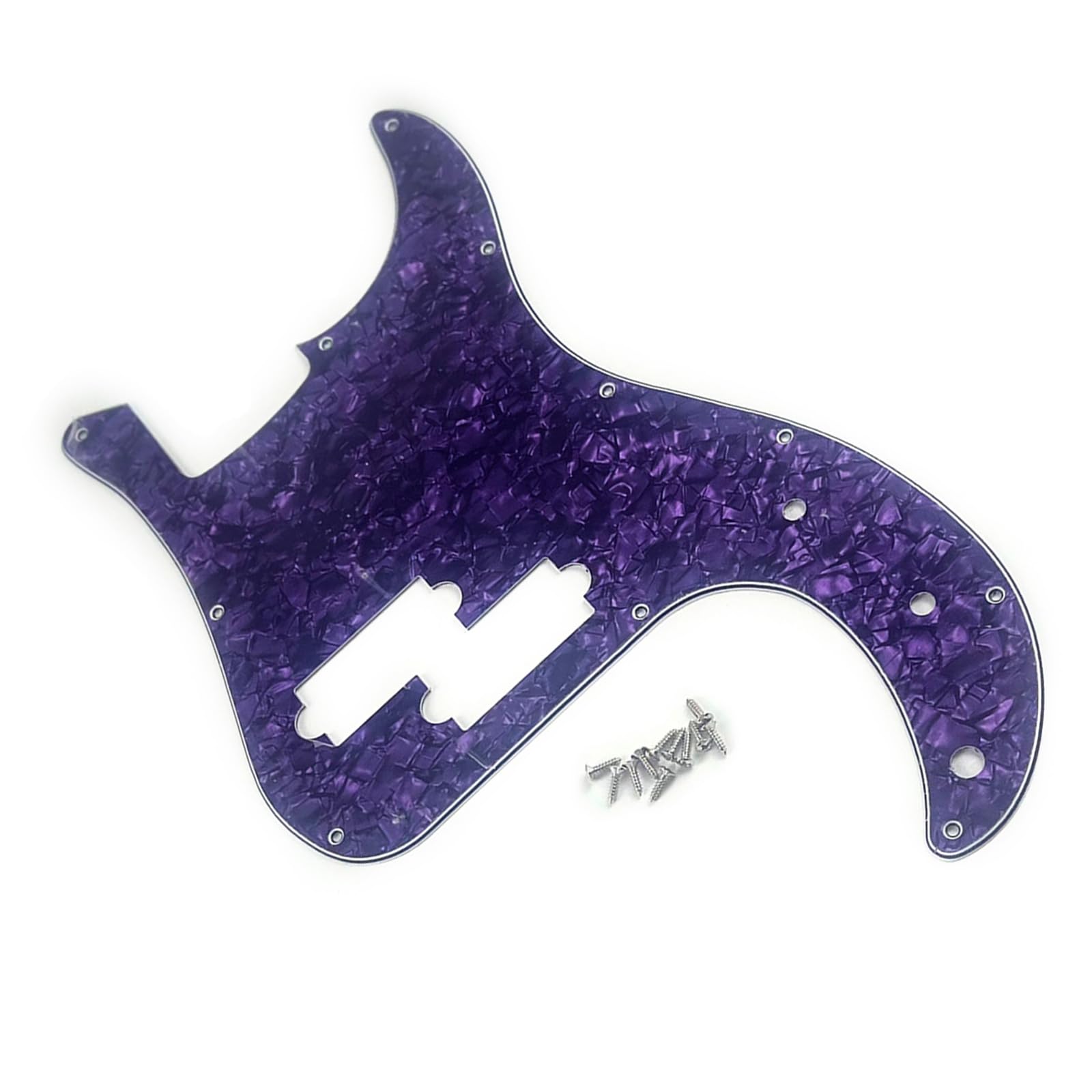 11 Hole Electric Bass Pickguard - 4 String Standard Bass Scratch Plate for Fender Jazz & Precision Bass - Perfect for DIY Guitar Upgrades & Repairs