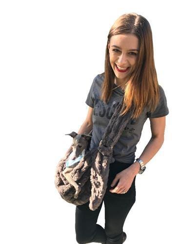 Adjustable Charcoal Dog Sling Carrier - Hands-Free Pet Carrier for Small to Medium Dogs - Perfect for Hiking, Travel, and Outdoor Adventures