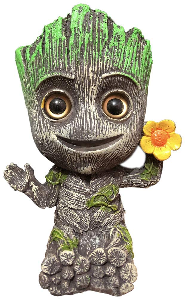 YOUYOUOK Aquarium Groot Air Bubbler Decor - Resin Oxygen Pump with Bubble Stone for Fish Tank | Fun Underwater Decorations for Home & Office Aquariums | Perfect for Betta Fish, Goldfish & Tropical Fish Tanks