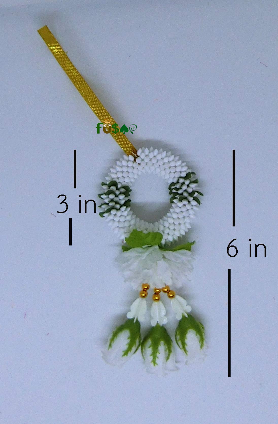 Thai Rose Jasmine Garland Fabric Flowers - Handmade Plastic Floral Decor, 3