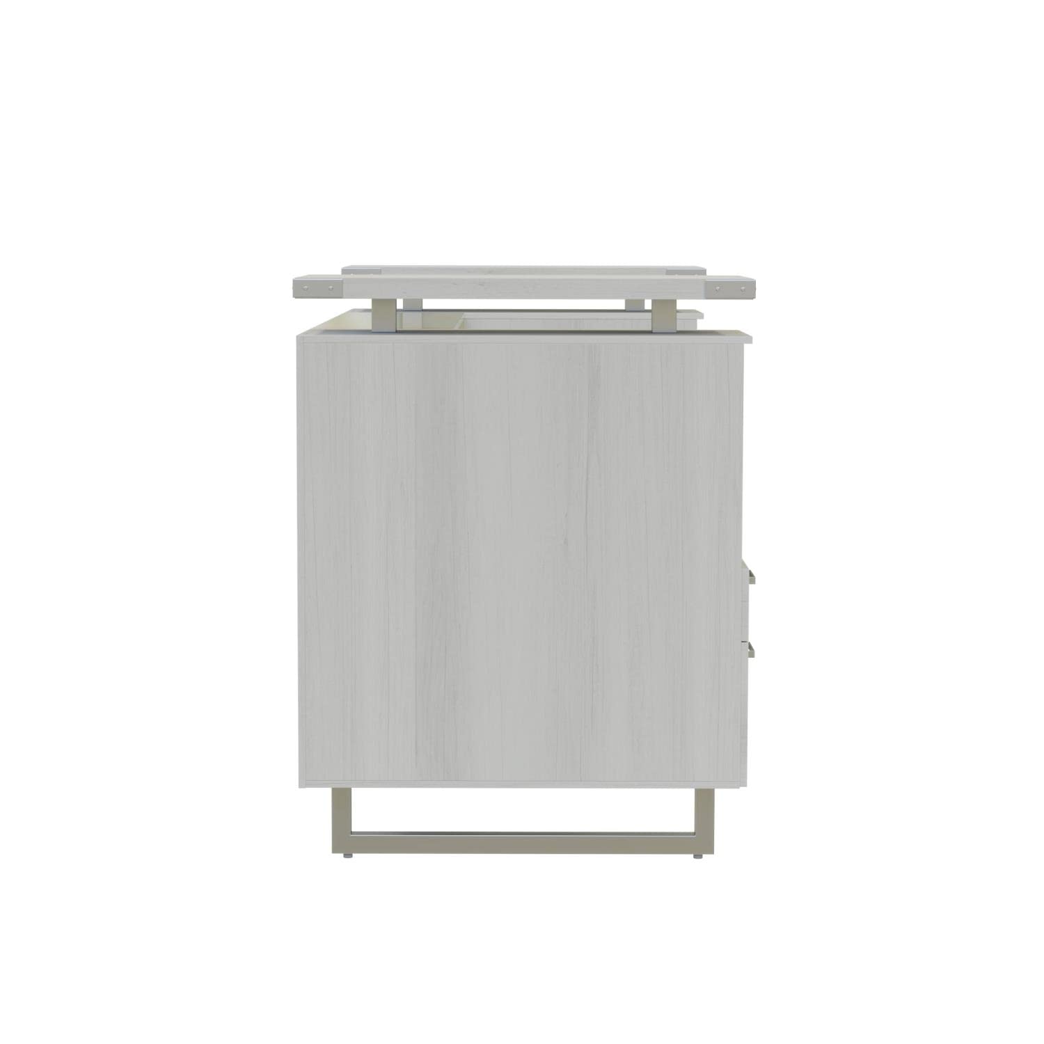 Stylish Safco Mirella Modern Reception Desk with Tempered Glass Countertop - Perfect for Office Lobby, Hotel Front Desk & Corporate Waiting Areas