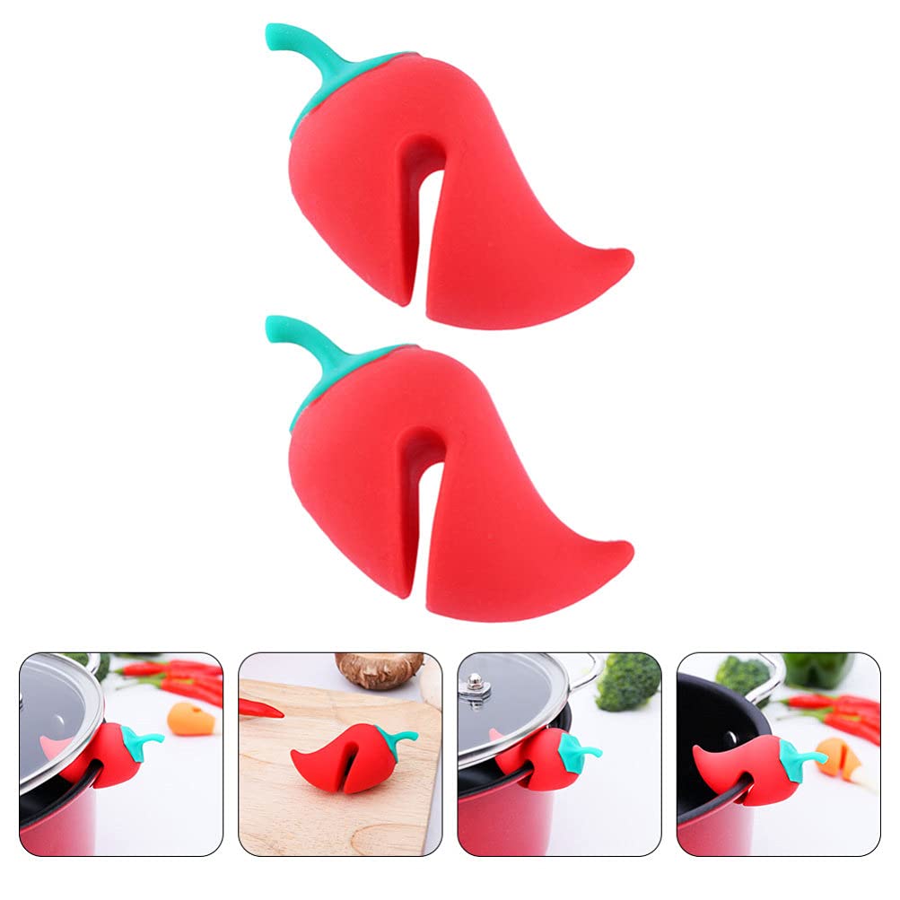 2-Pack Pot Lid Holder - Boil Over Stopper & Steam Releaser - Durable Kitchen Accessories for Cooking, Baking & Canning - Perfect Lid Stand for Pots, Pans & Pressure Cookers