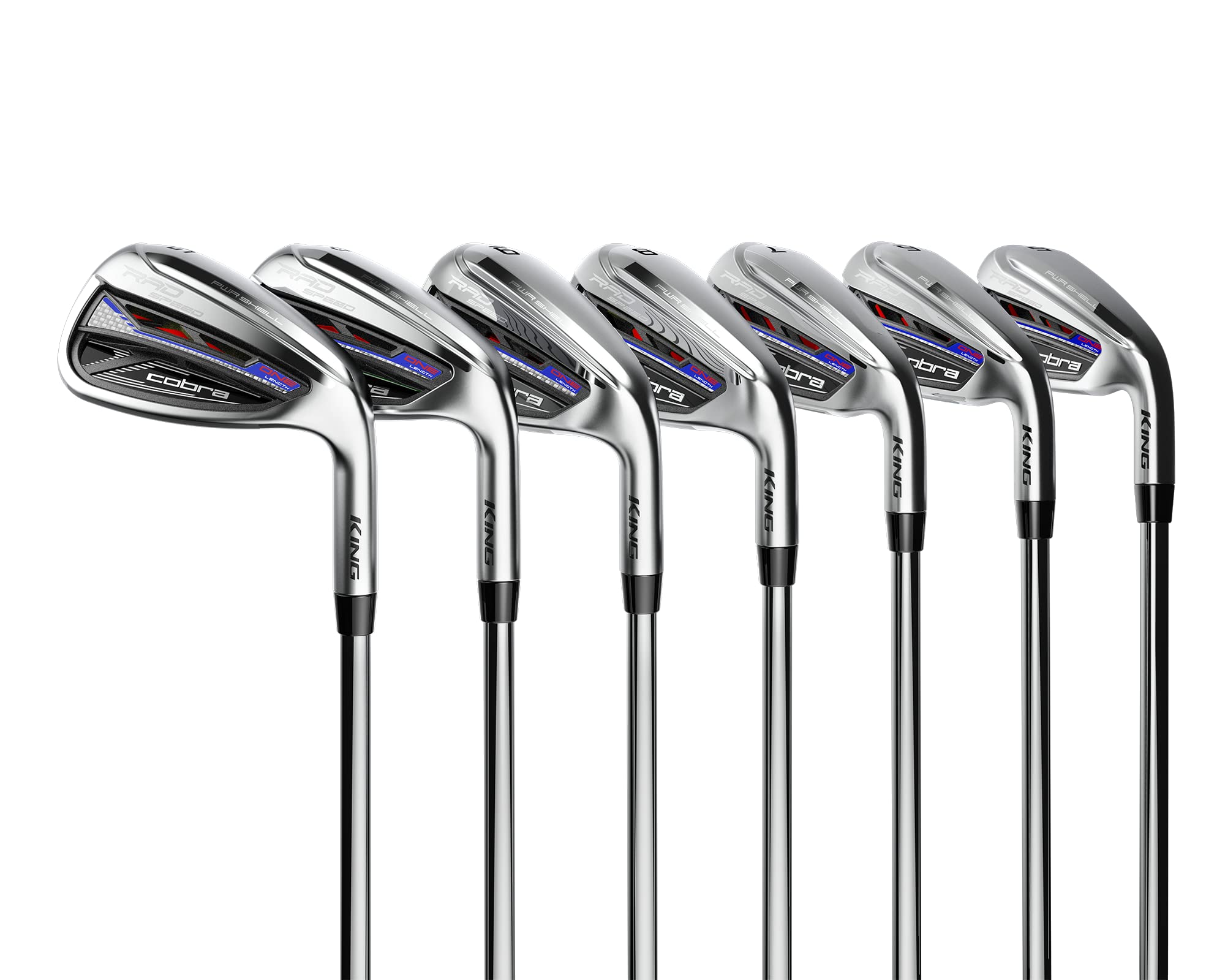 **Cobra Golf 2021 Men's Radspeed One Length Iron Set – Premium Golf Clubs for Consistent Swing & Distance – Perfect for Mid-Handicap Players & Driving Range Practice**