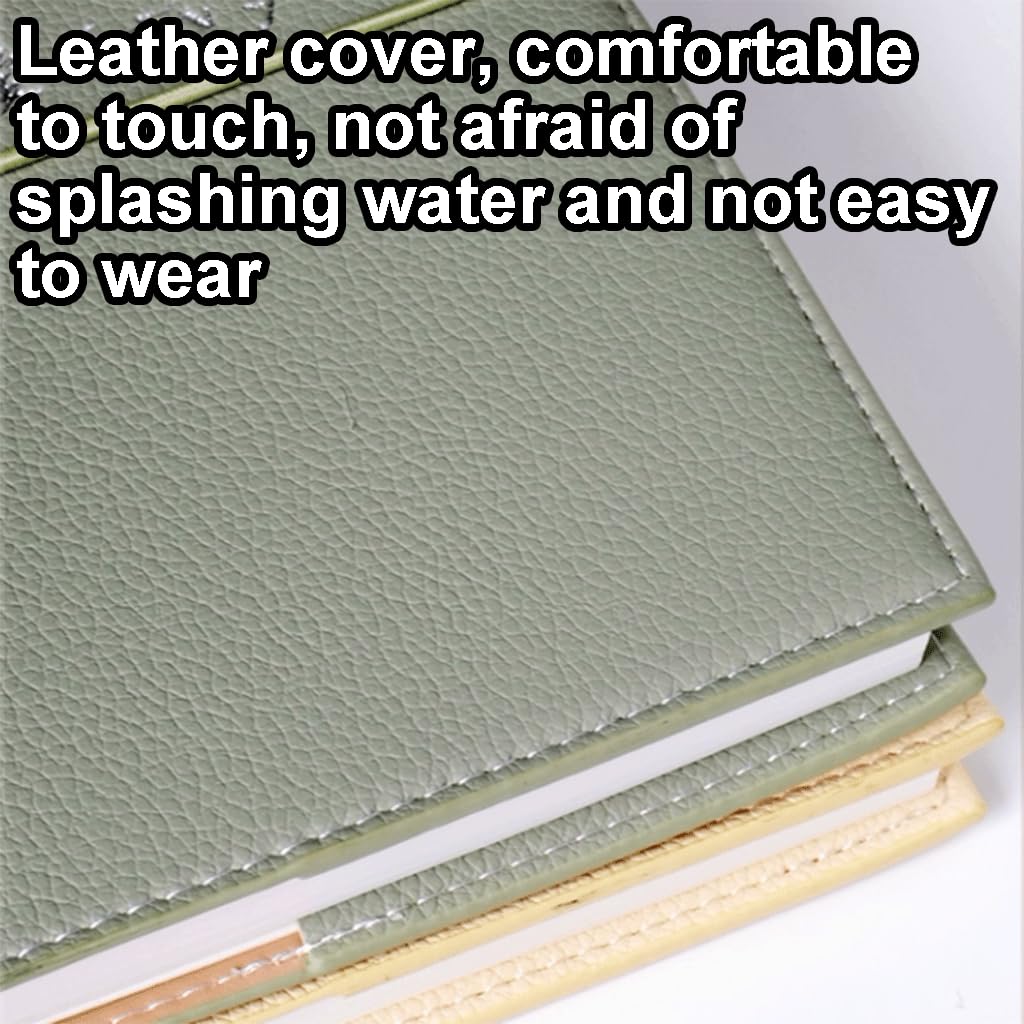 Premium Leather Wirebound Notebook - A6 Size, 200 Pages (100 Sheets) for Daily Journaling, Note Taking & Life Organization | Portable & Stylish for Work, School & Travel