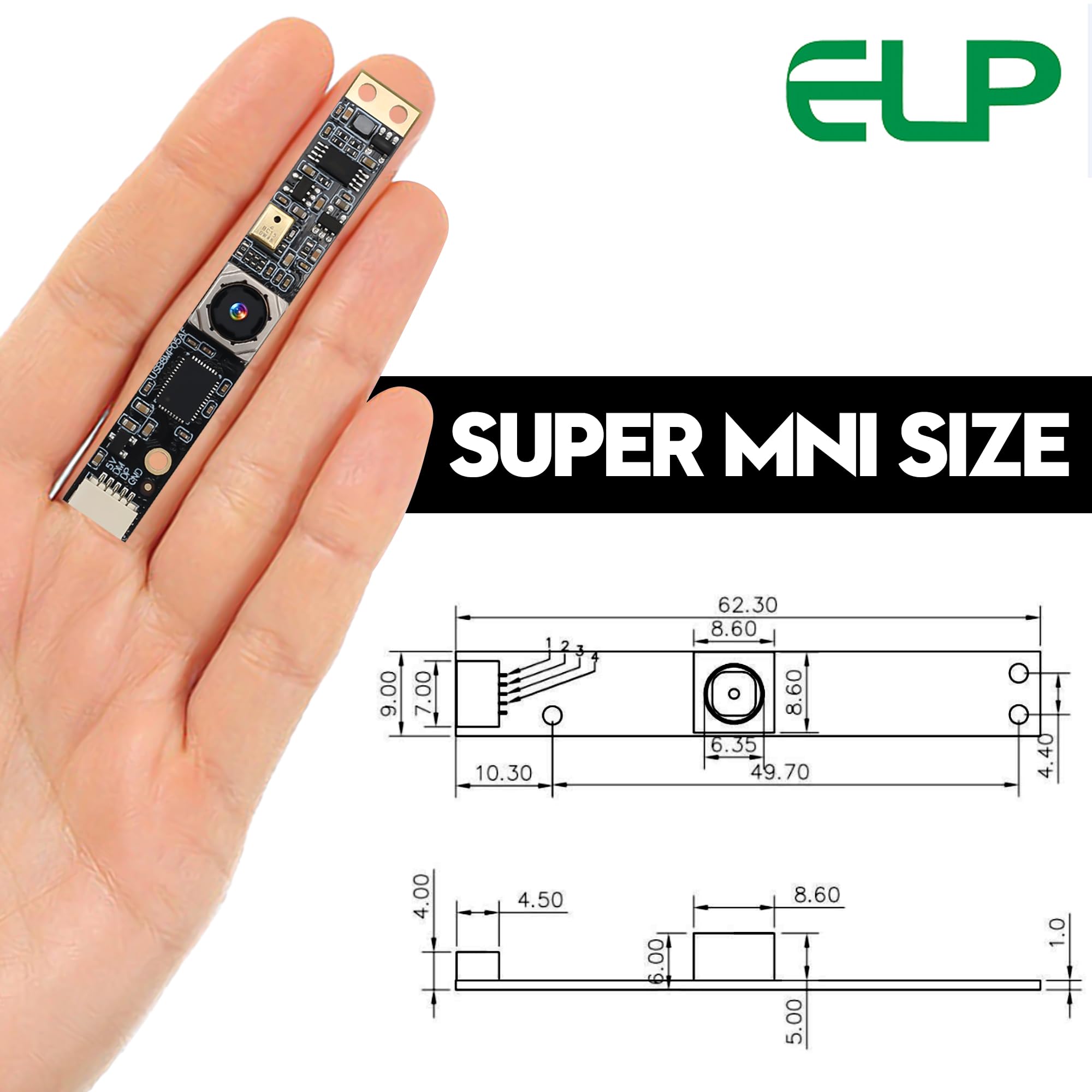 8MP USB Camera Module with Microphone & Autofocus - 4K Webcam for PC/Laptop, Laser Engraver, Raspberry Pi - Perfect for Video Conferencing, Live Streaming & Security Surveillance