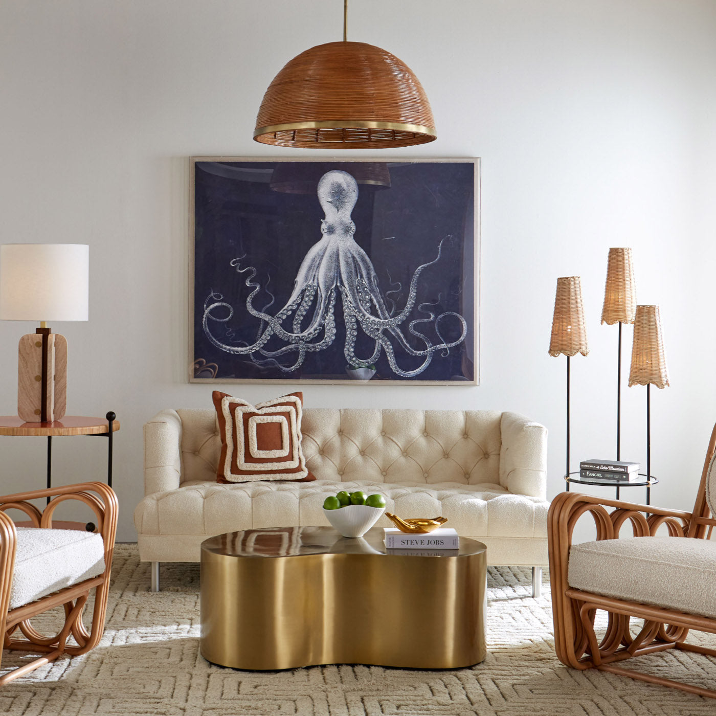 Large Brass Kidney-Shaped Table - Elegant Home Decor for Living Room, Office & Dining Area