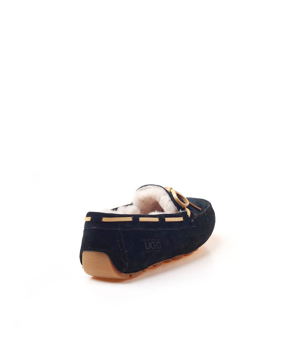 Women's UGG Fur Moccasin Slippers - Cozy Winter Indoor/Outdoor House Shoes for Women - Perfect for Home, Lounge & Casual Wear