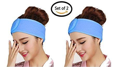 Vanshika Polycotton Stretchable Adjustable Headbands & Facial Cleansing Sponges Set for Women - Soft Hair Accessories & Skincare Combo (Multicolor) | Perfect for Yoga, Gym, Spa, and Daily Beauty Routine