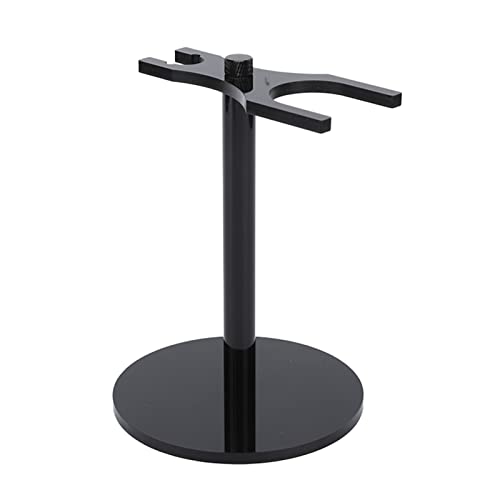 Premium Black Plastic Shaving Brush Stand - Durable Razor Holder for Bathroom Countertop | Perfect for Men's Grooming & Travel Shaving Kits | Space-Saving Shaver Organizer for Sink, Vanity & Washroom
