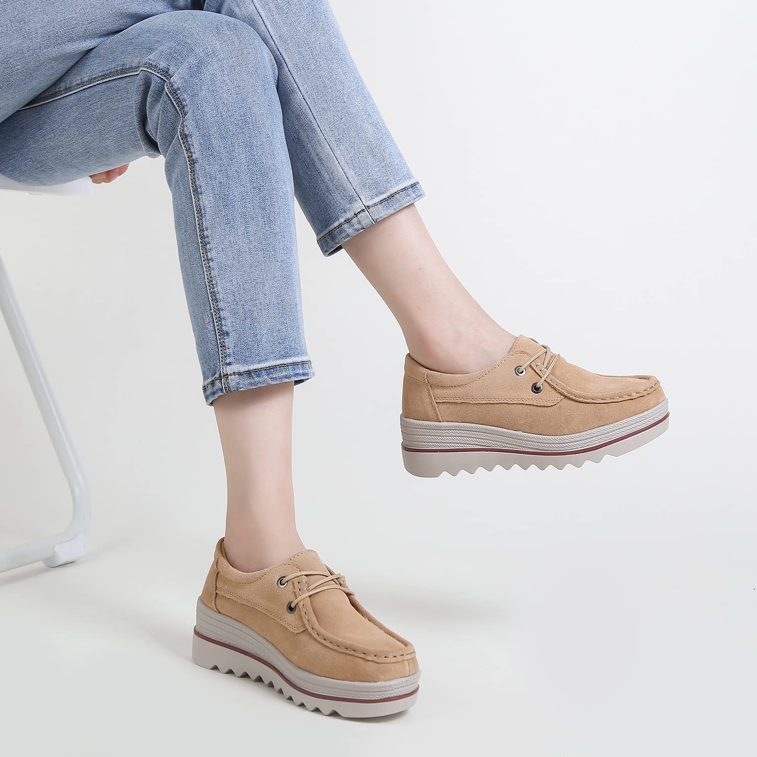 Ruiatoo Women's Slip-On Loafers - Comfortable Thick Soft Platform Shoes for Business Casual & Walking | Office, Travel & Everyday Wear