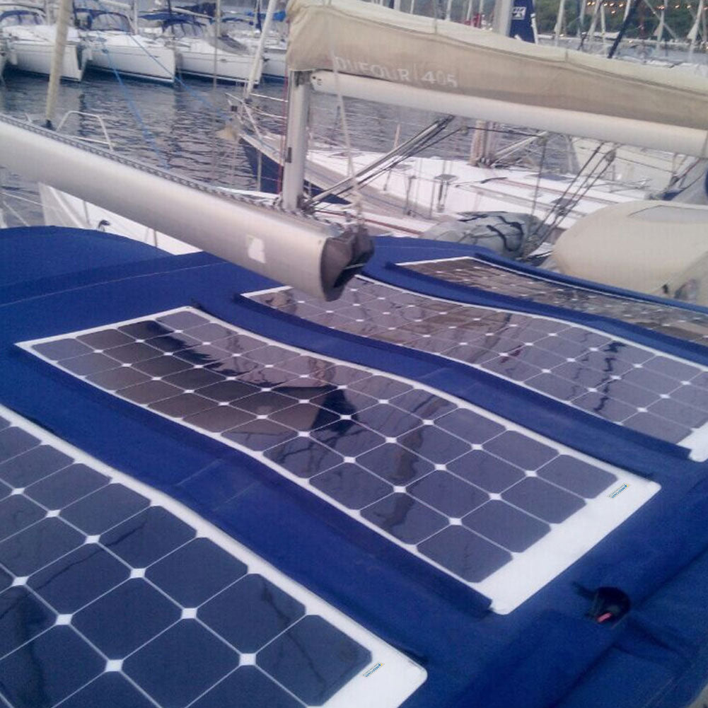ACOPower 110W 12V Flexible Thin Lightweight ETFE Solar Panel with Connector - Perfect for RV, Boat, Camping & Off-Grid Power Supply