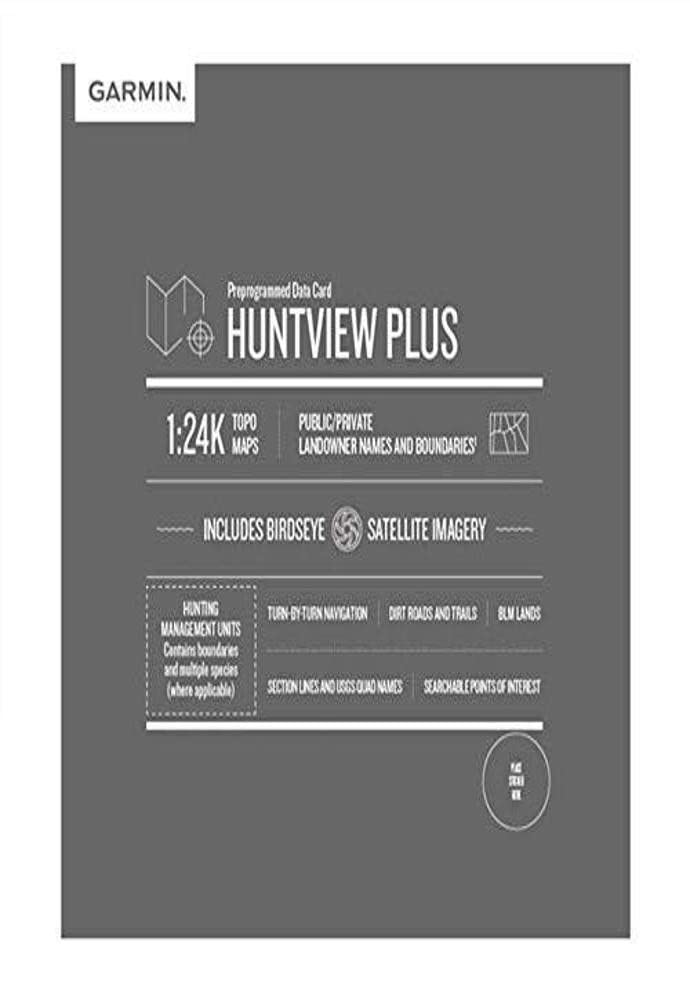 Garmin Huntview Plus Preloaded microSD Card with Hunting Management Units for Garmin GPS - Georgia Hunting Maps for Outdoor Adventures & Wildlife Tracking