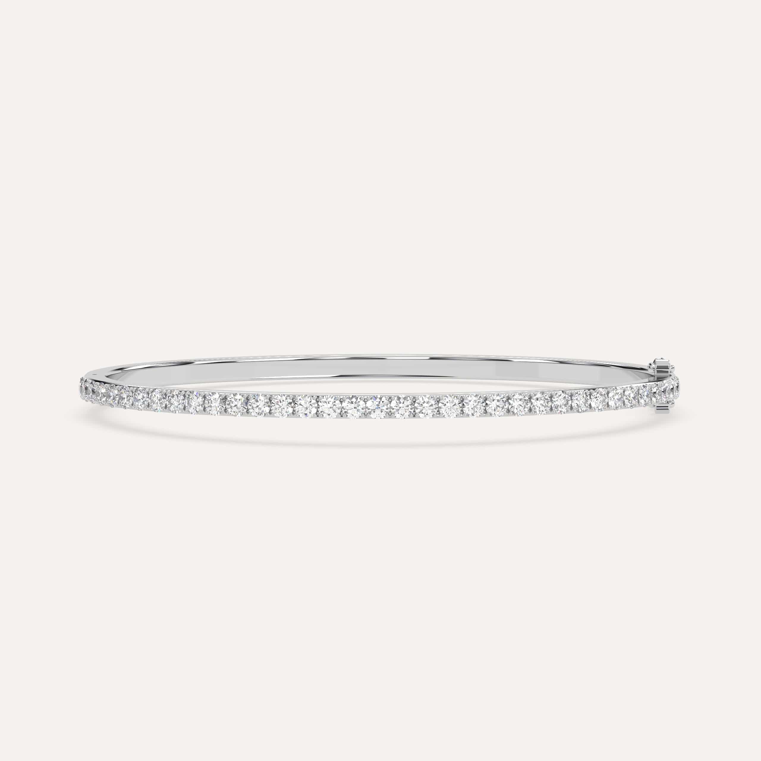 2 Carat Pave Diamond Bangle Bracelet for Women - Elegant Tennis Bracelet for Weddings, Anniversaries & Special Occasions
